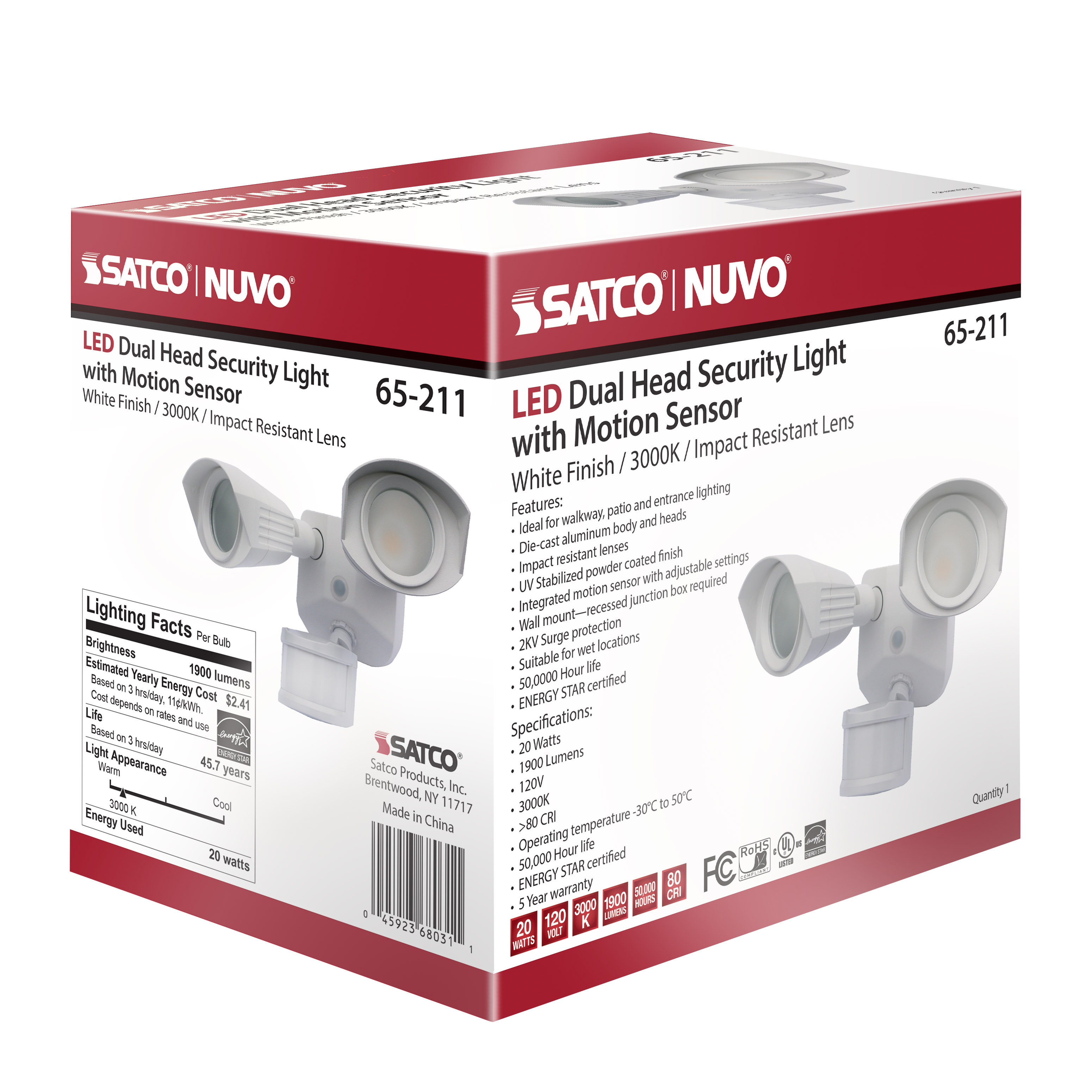 LED DUAL HEAD SECURITY LIGHT - 65-211