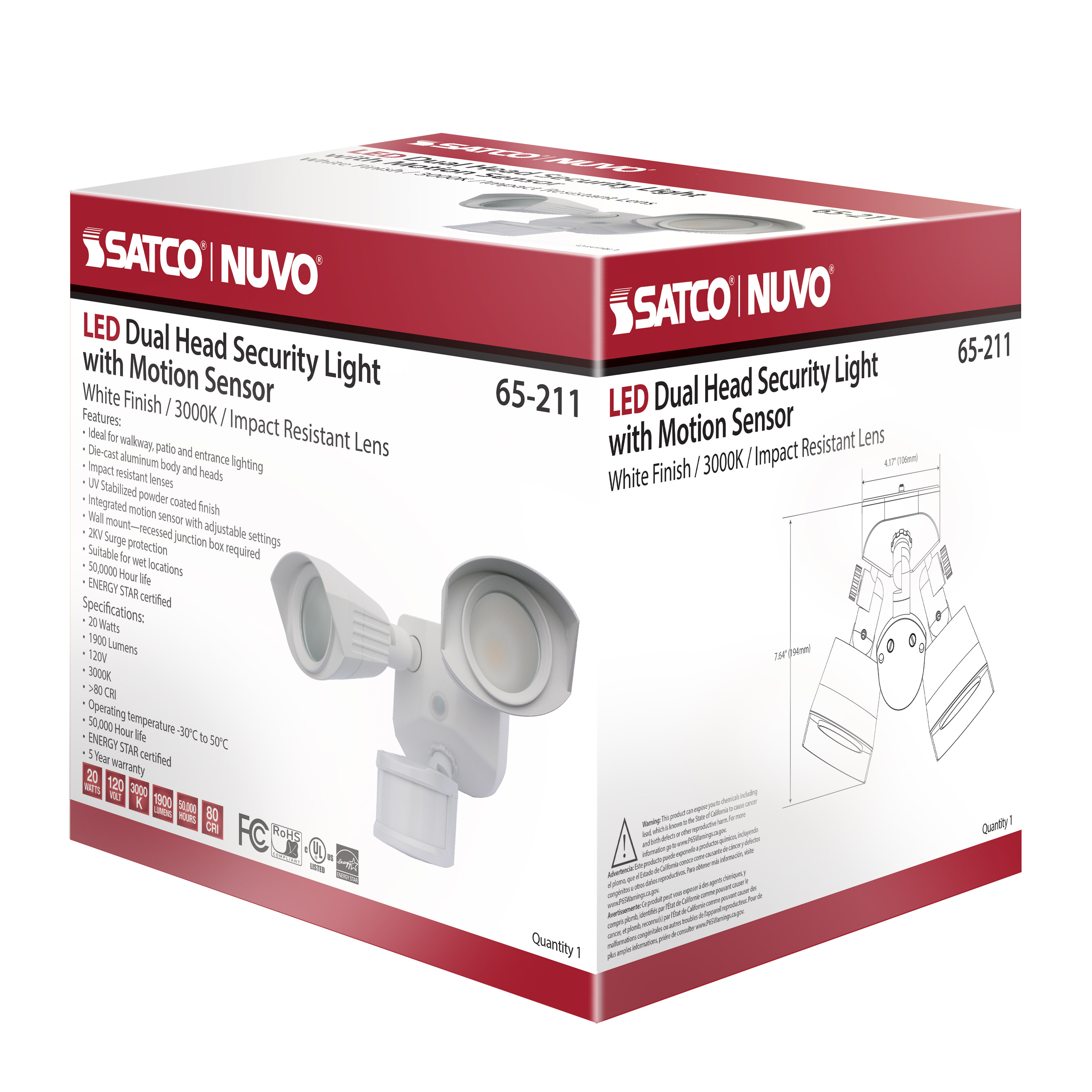 LED DUAL HEAD SECURITY LIGHT - 65-211