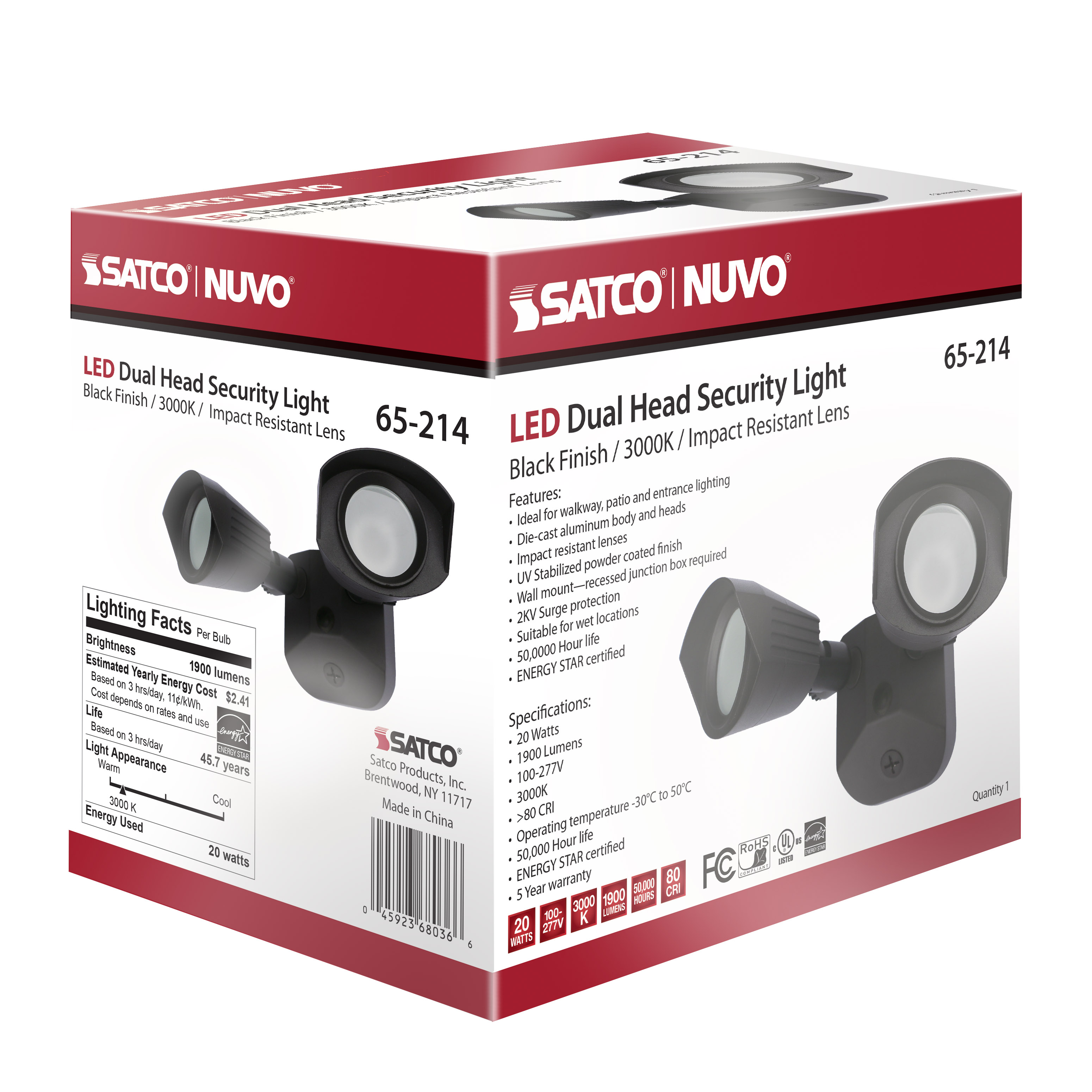 LED DUAL HEAD SECURITY LIGHT - 65-214