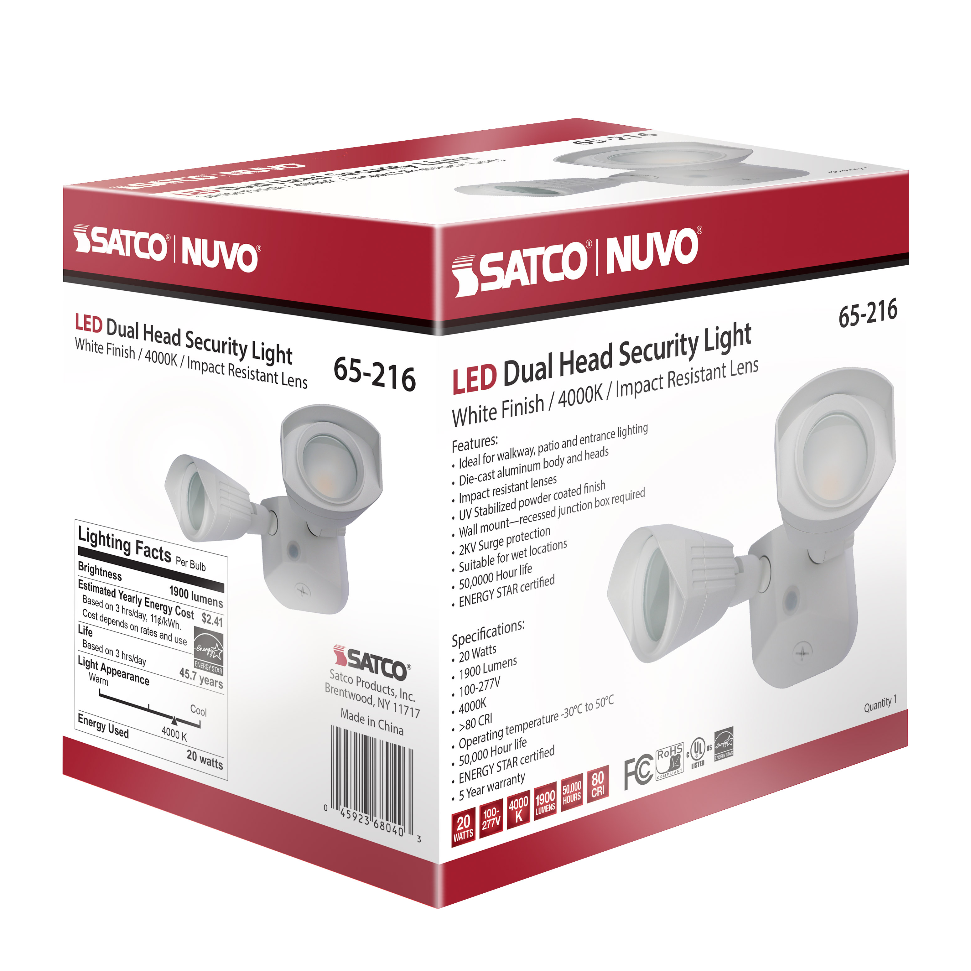 LED DUAL HEAD SECURITY LIGHT - 65-216