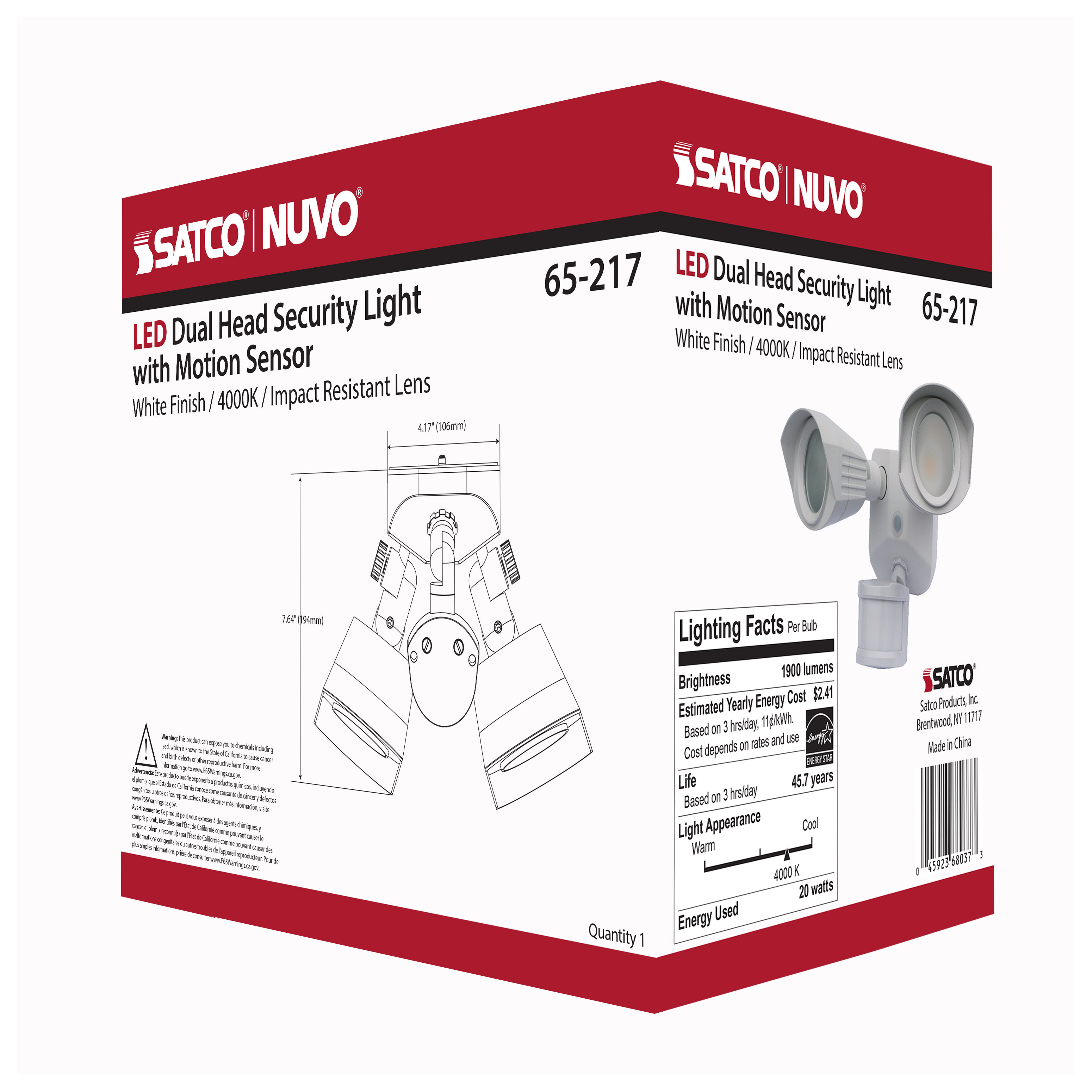 LED DUAL HEAD SECURITY LIGHT - 65-217