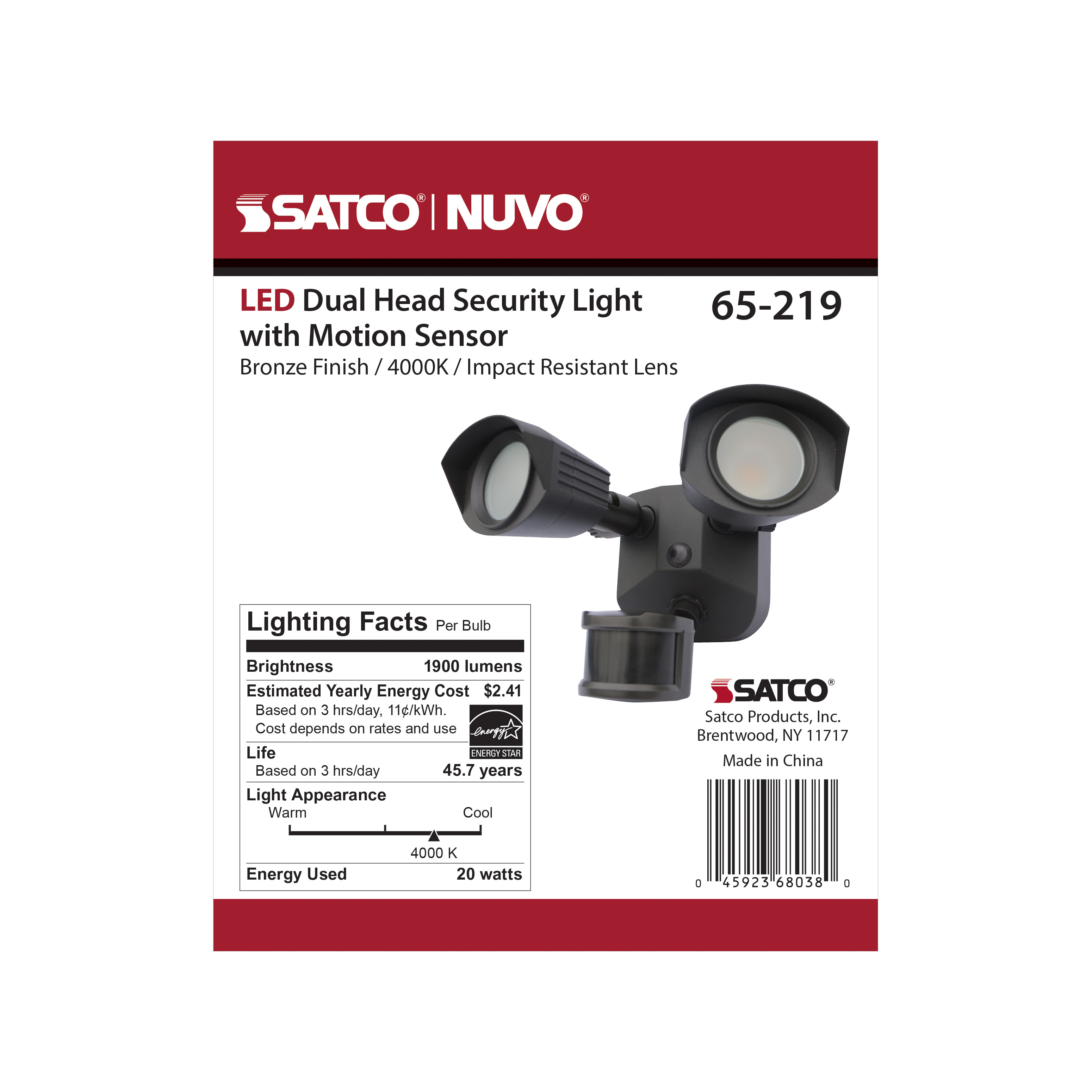 LED DUAL HEAD SECURITY LIGHT - 65-219