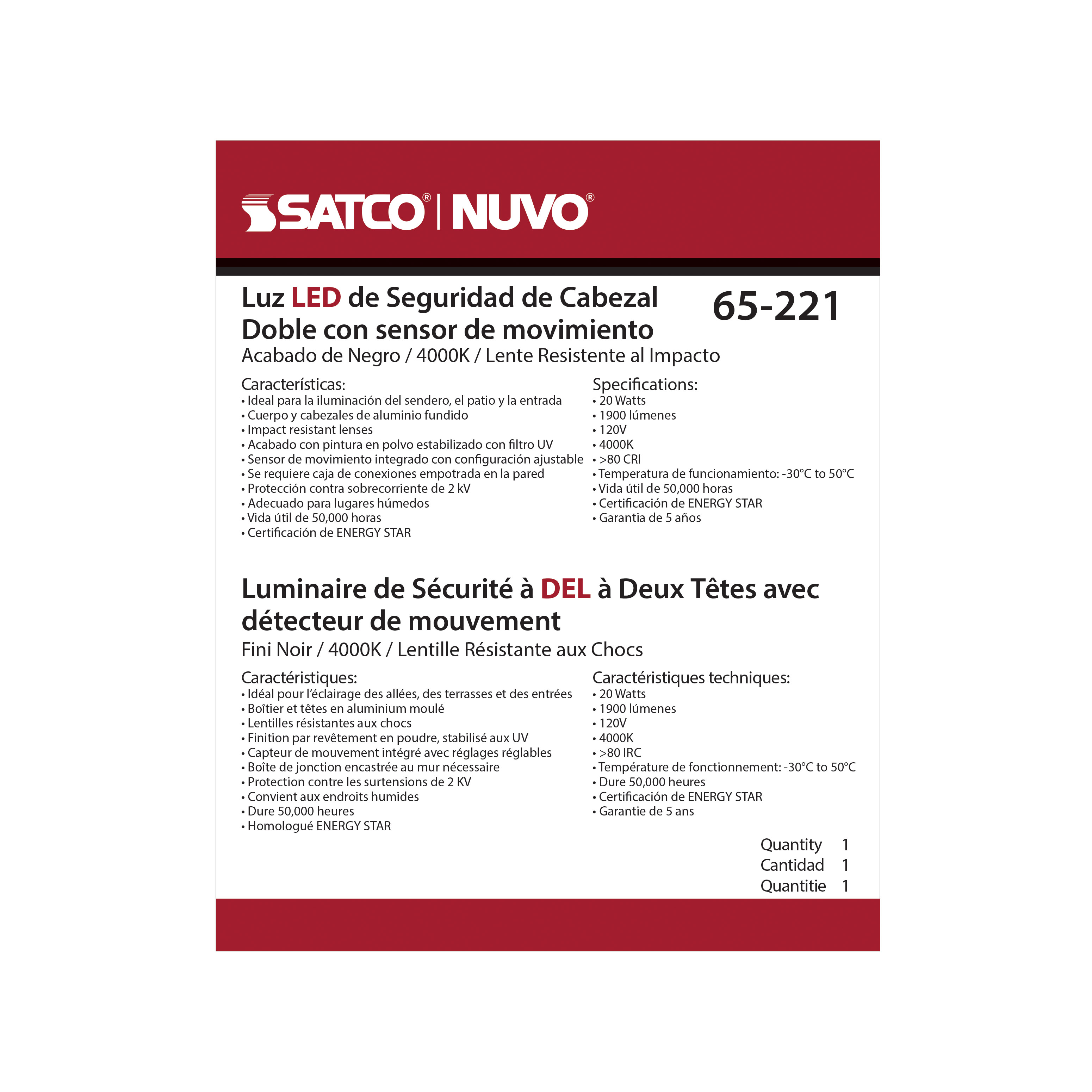 2ED DUAL HEAD SECURITY LIGHT - 65-221