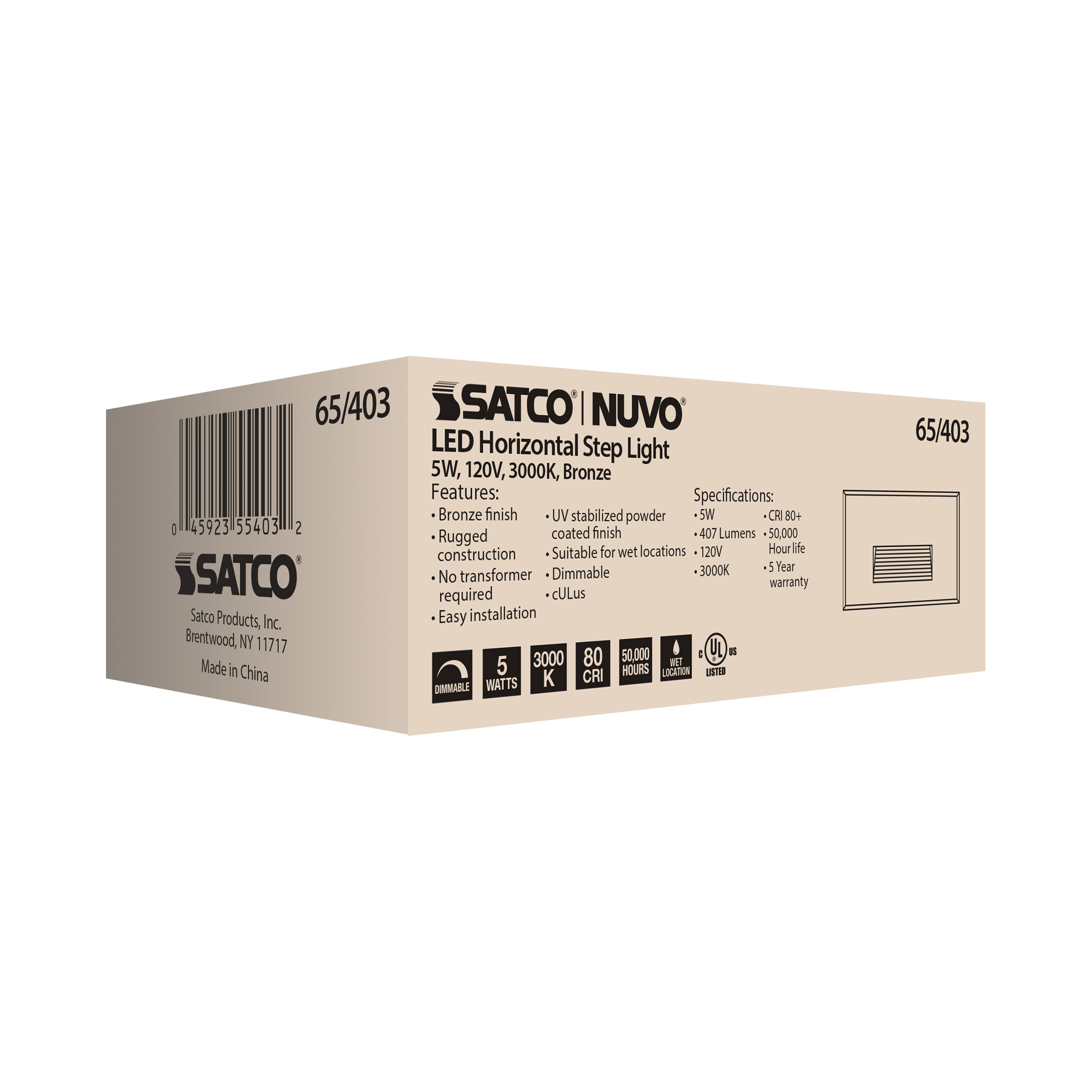 LED 5W HORIZONTAL STEP LIGHT - 65-403