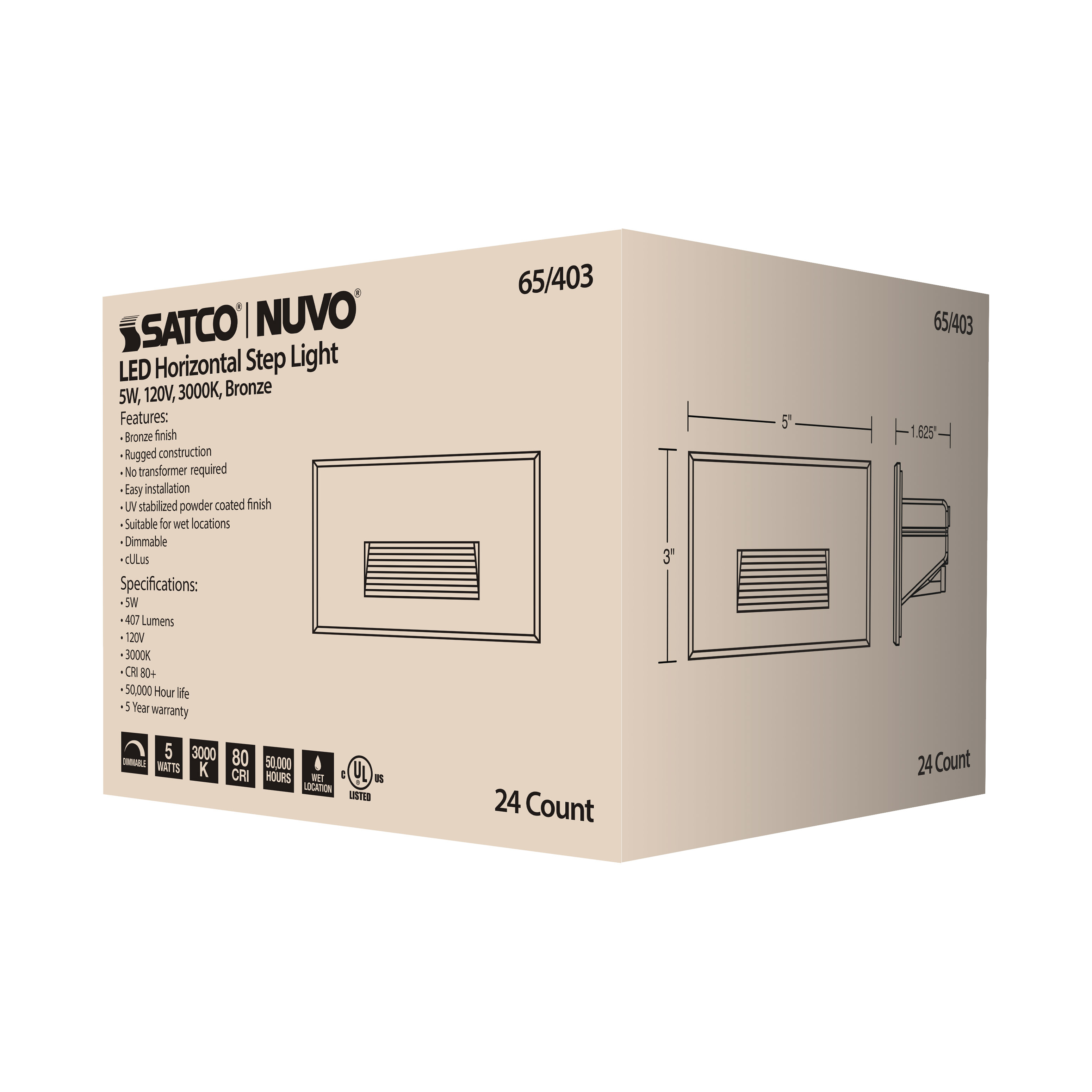 LED 5W HORIZONTAL STEP LIGHT - 65-403