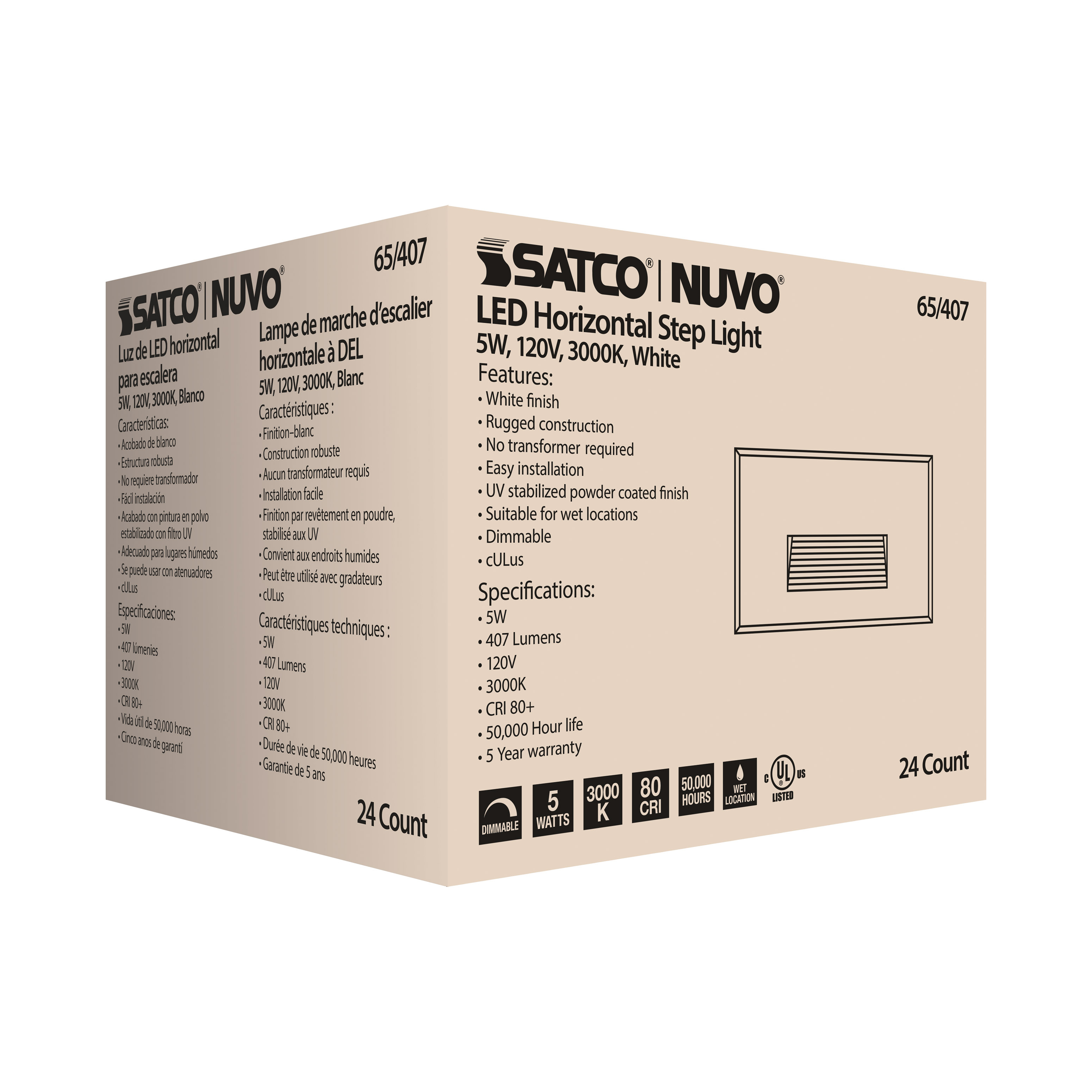 LED 5W HORIZONTAL STEP LIGHT - 65-407