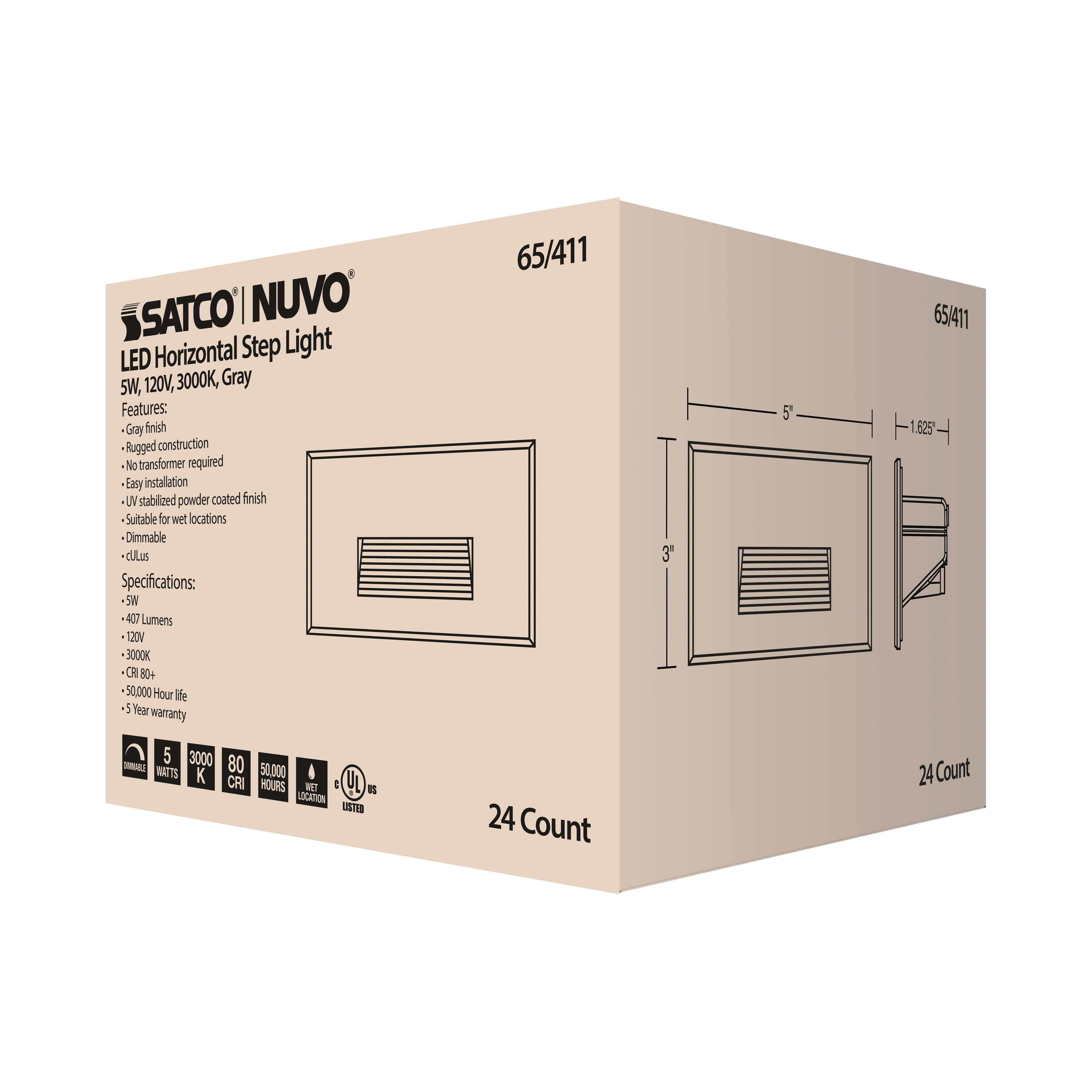 LED 5W HORIZONTAL STEP LIGHT - 65-411