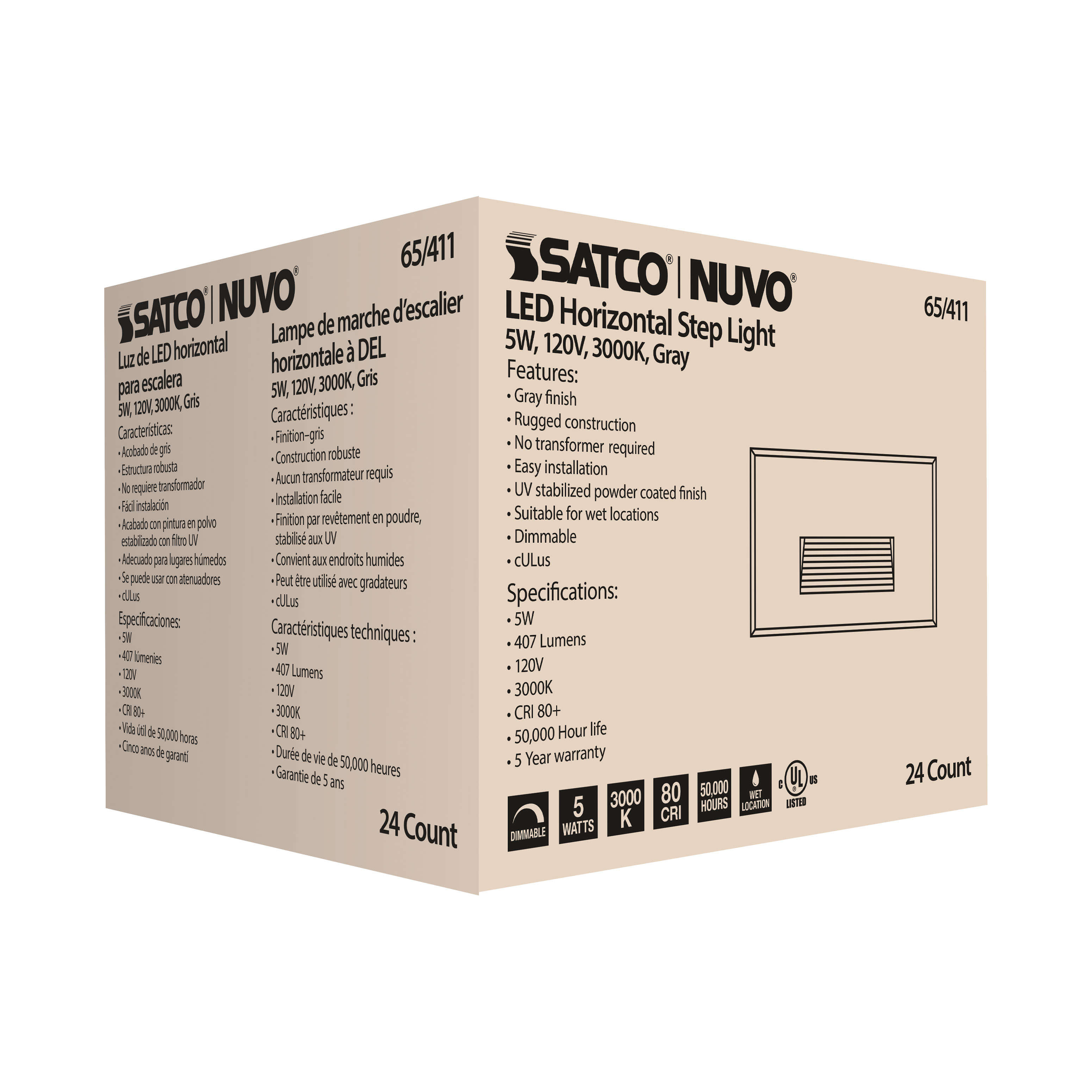 LED 5W HORIZONTAL STEP LIGHT - 65-411