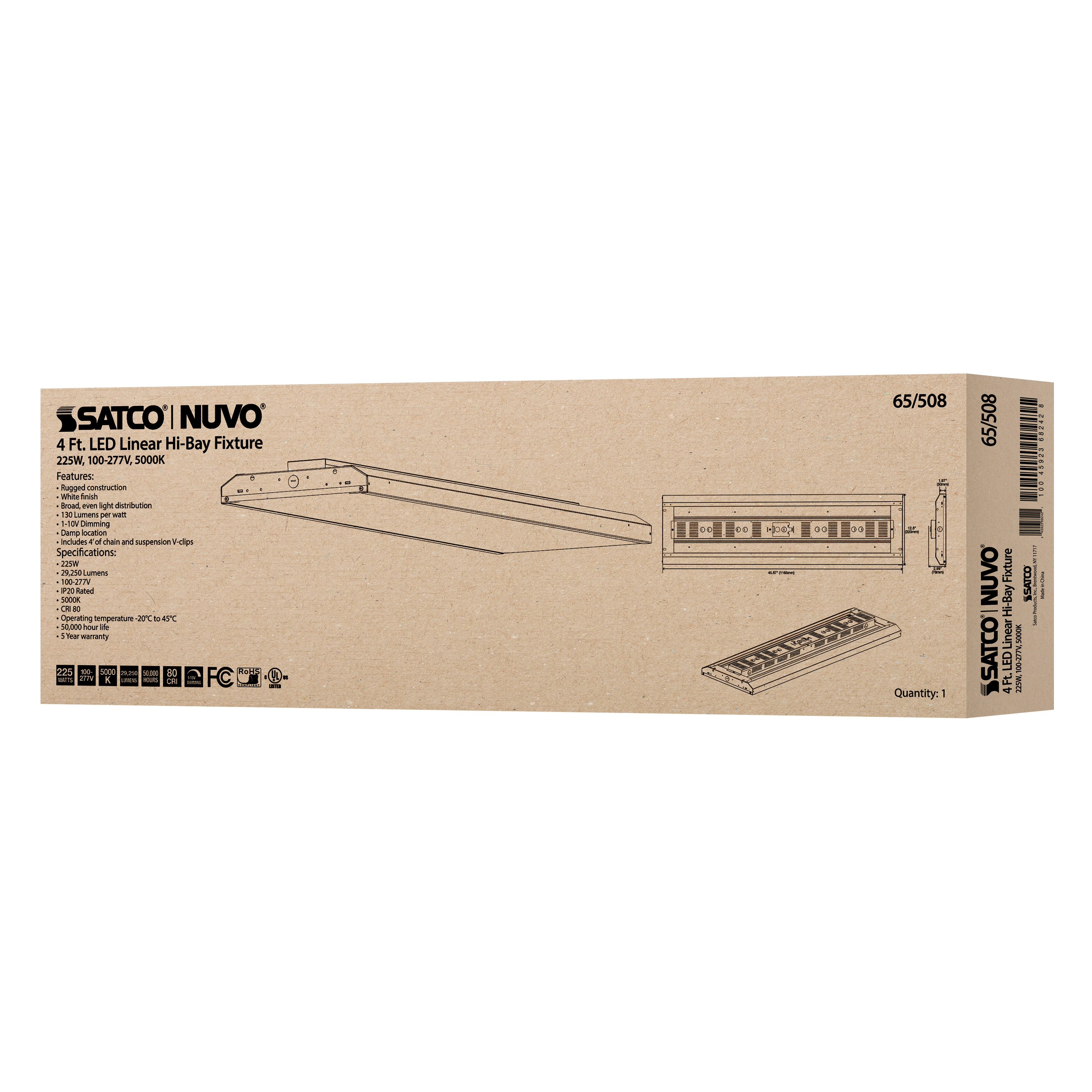 225W LED 4FT LINEAR HI-BAY - 65-508