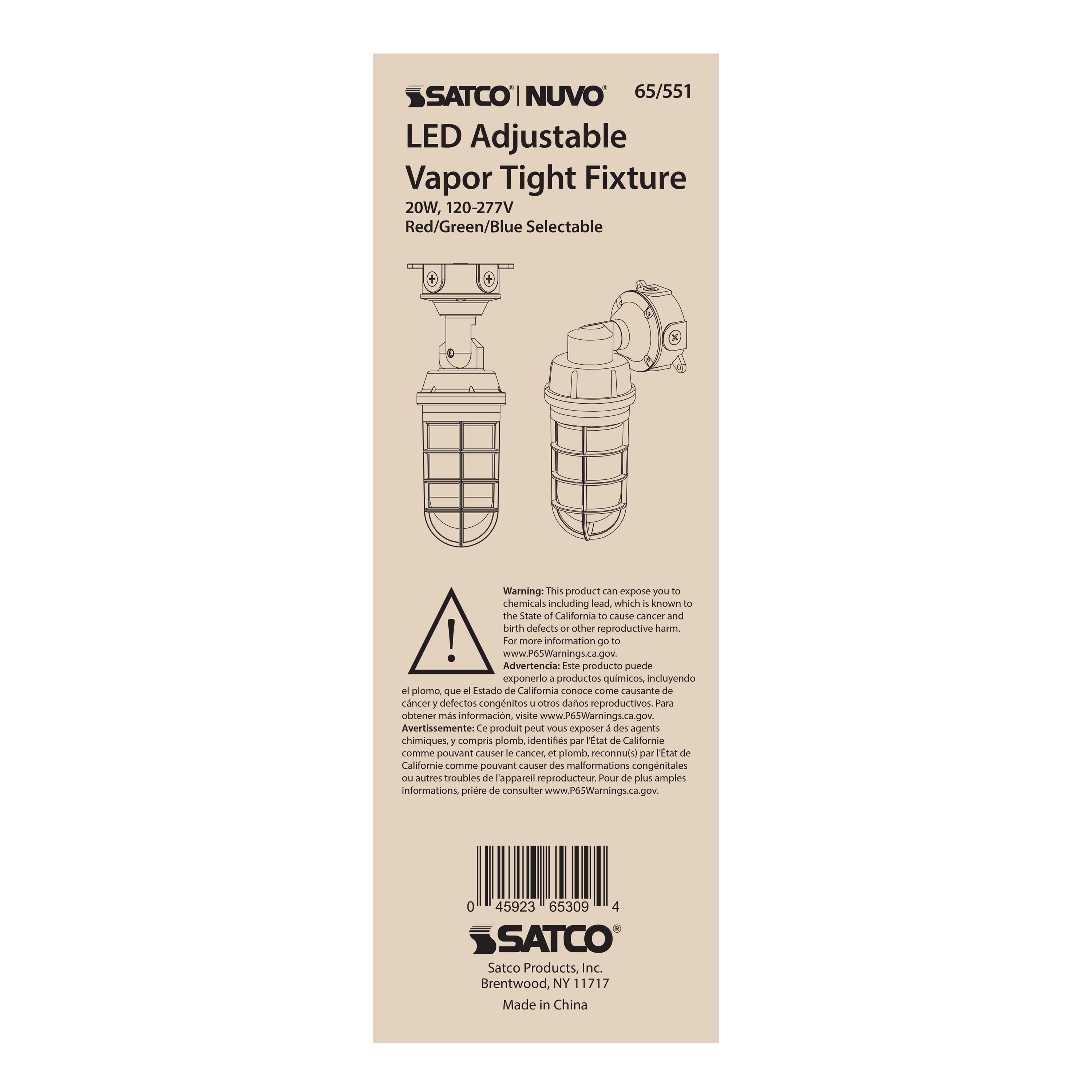 LED ADJUSTABLE VAPOR TIGHT - 65-551