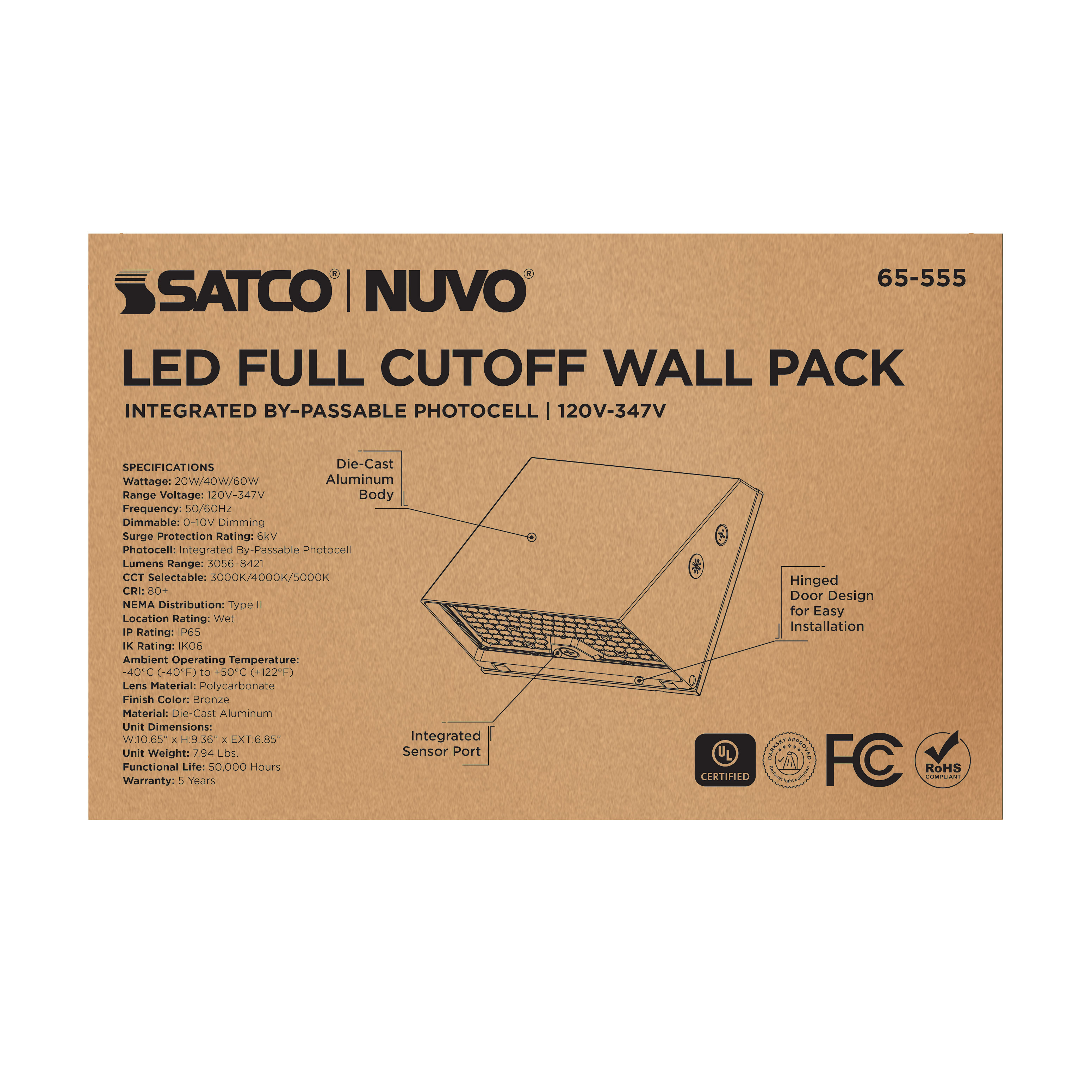 LED FULL CUTOFF WALL PACK - 65-555