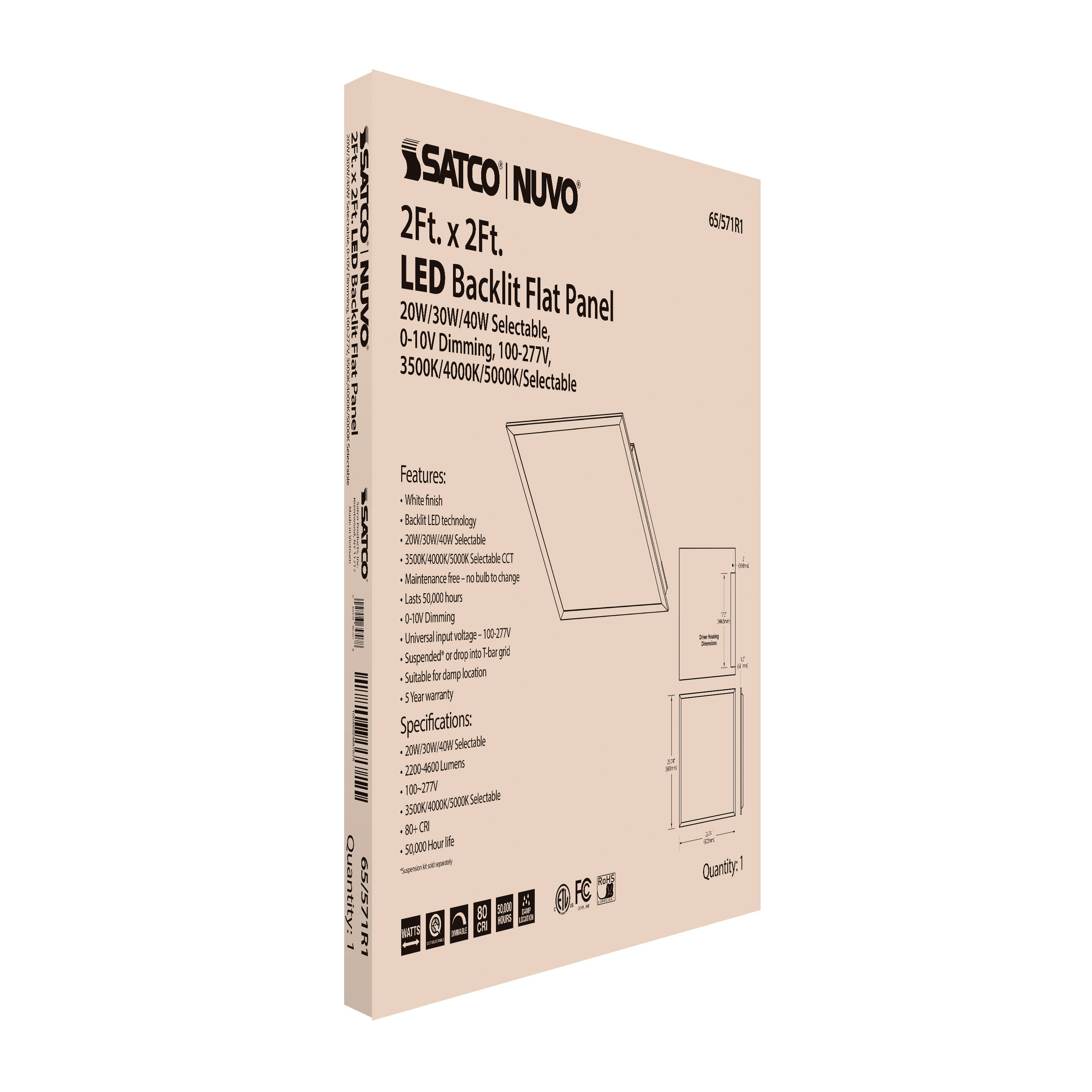 2X2 LED BACKLIT FLAT PANEL - 65-571R1