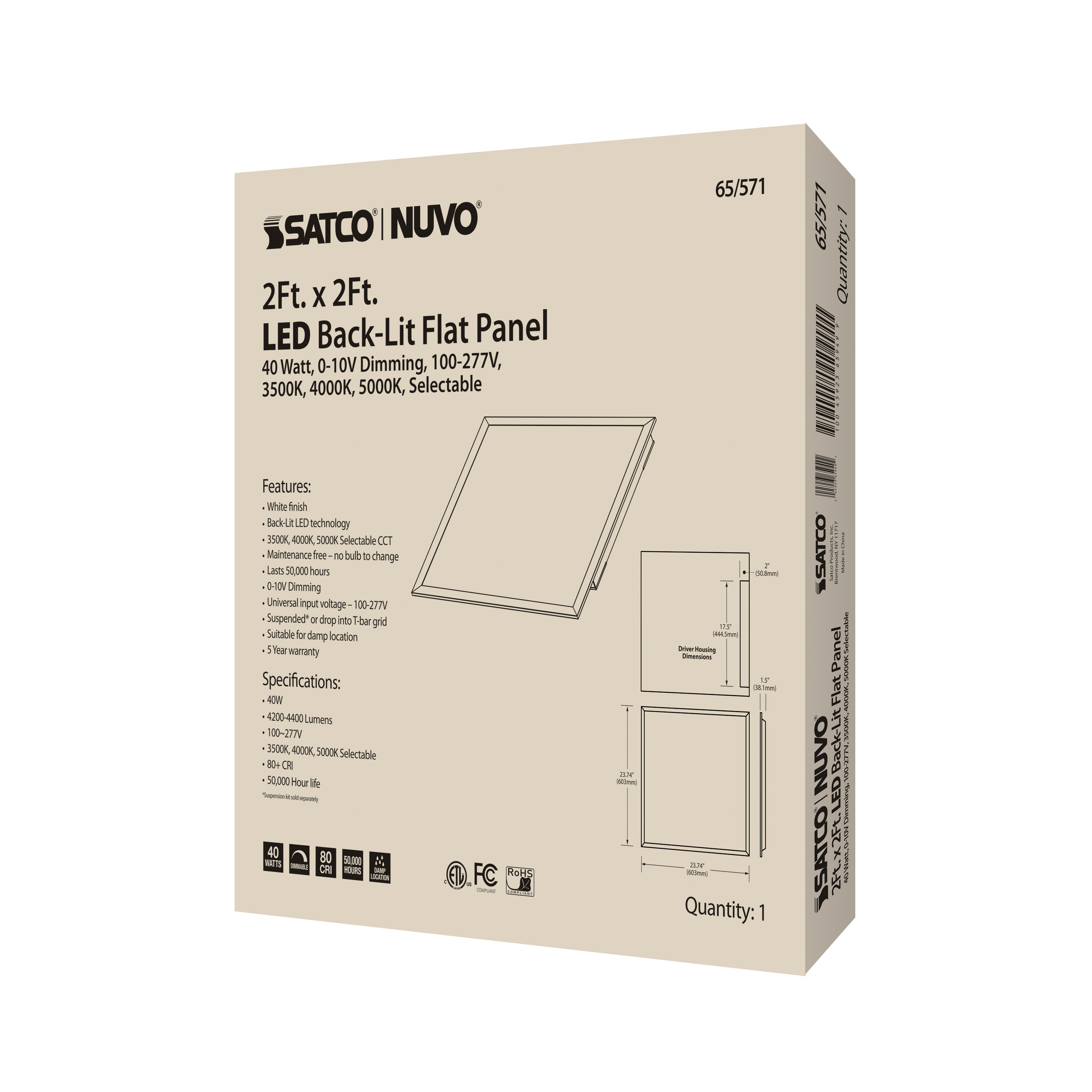 2X2 LED BACKLIT FLAT PANEL - 65-571