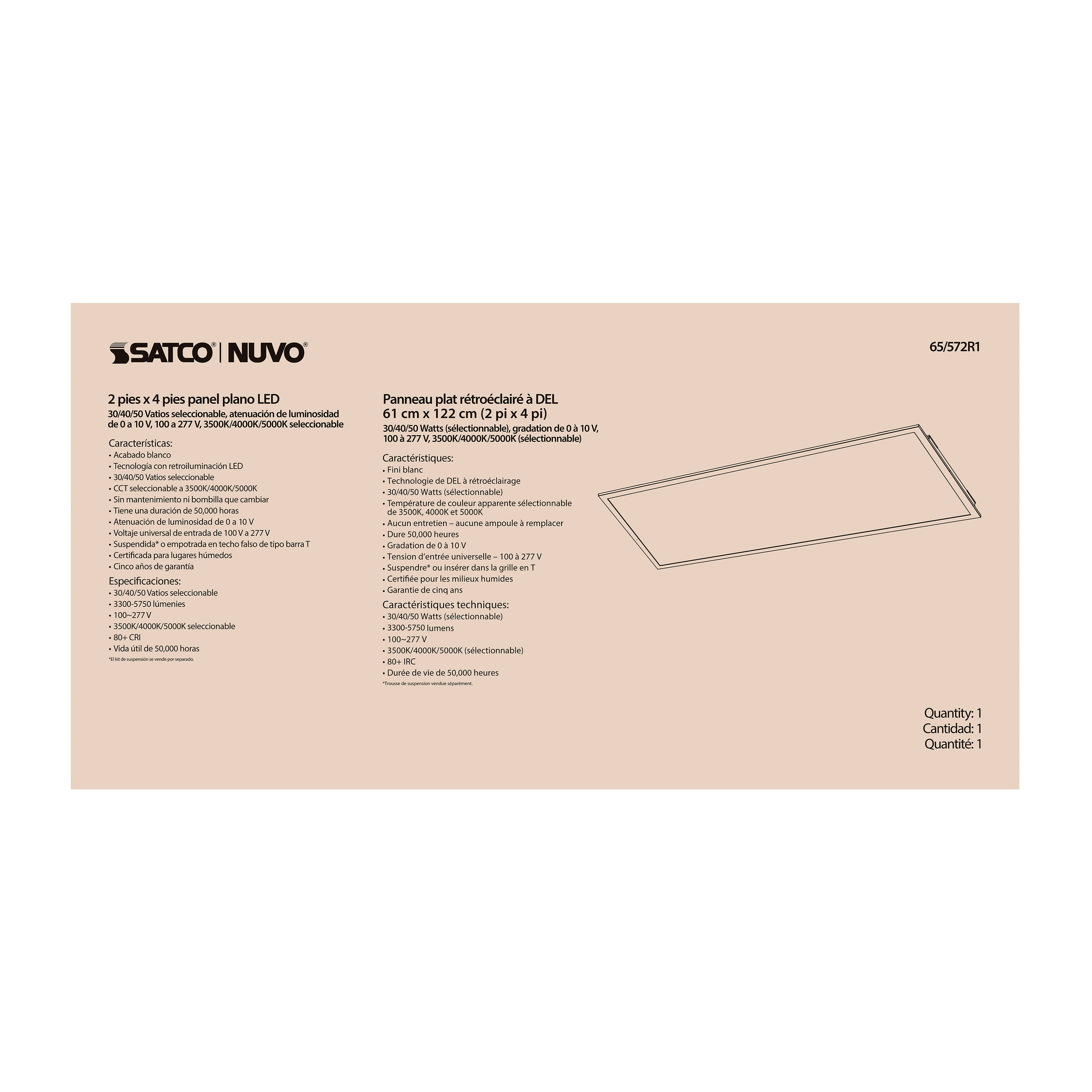 2X4 LED BACKLIT FLAT PANEL - 65-572R1