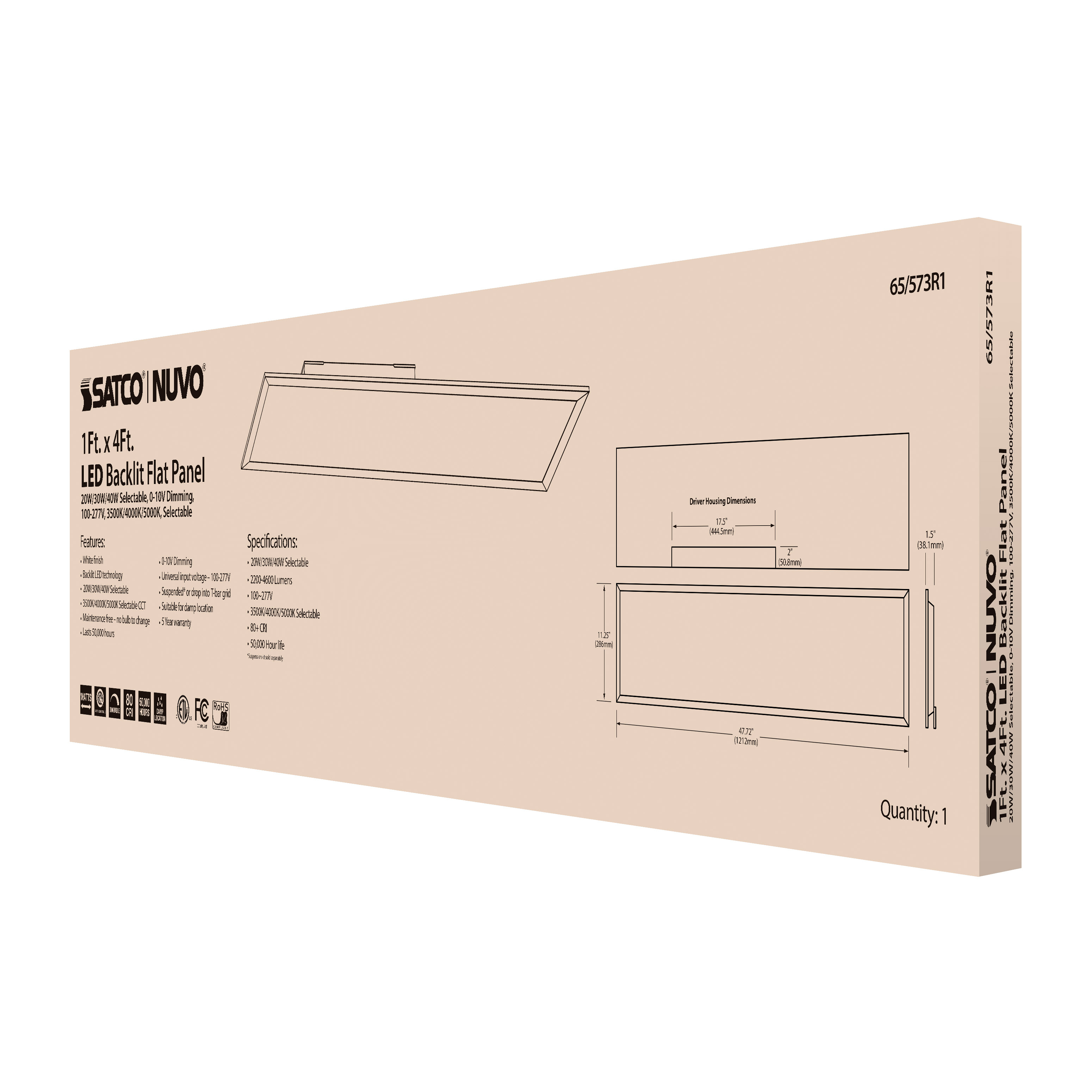 1X4 LED BACKLIT FLAT PANEL - 65-573R1