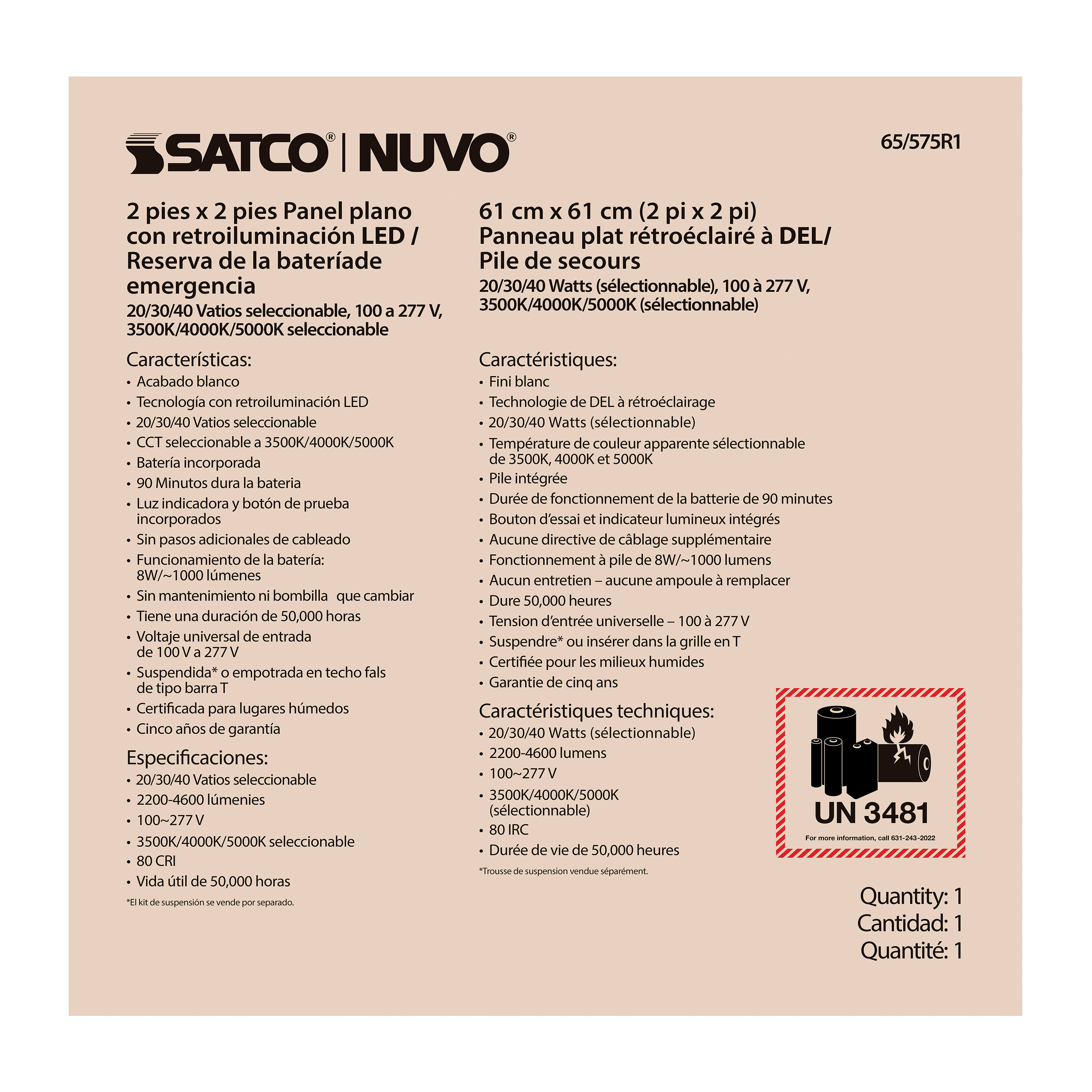 2X2 LED EM BACKLIT FLAT PANEL - 65-575R1