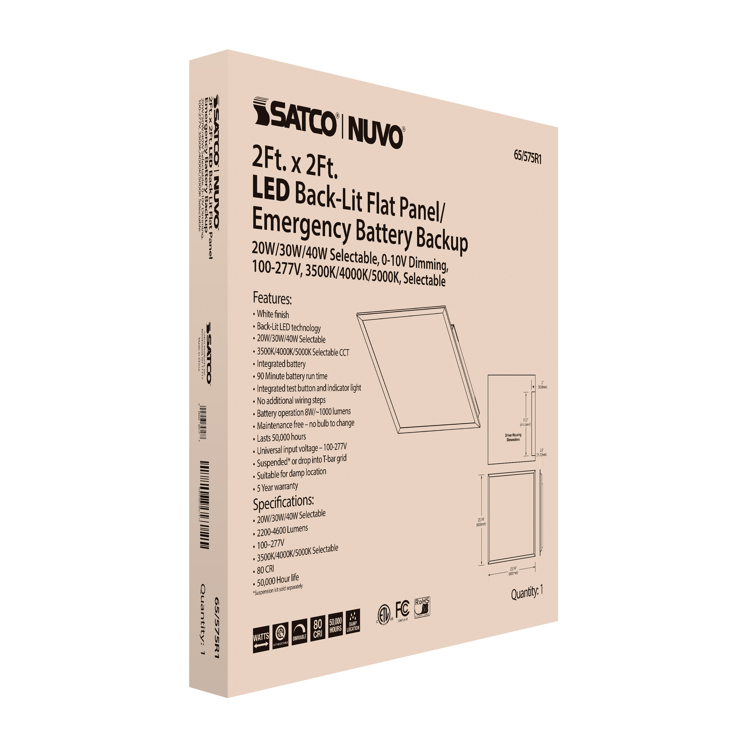 2X2 LED EM BACKLIT FLAT PANEL - 65-575R1