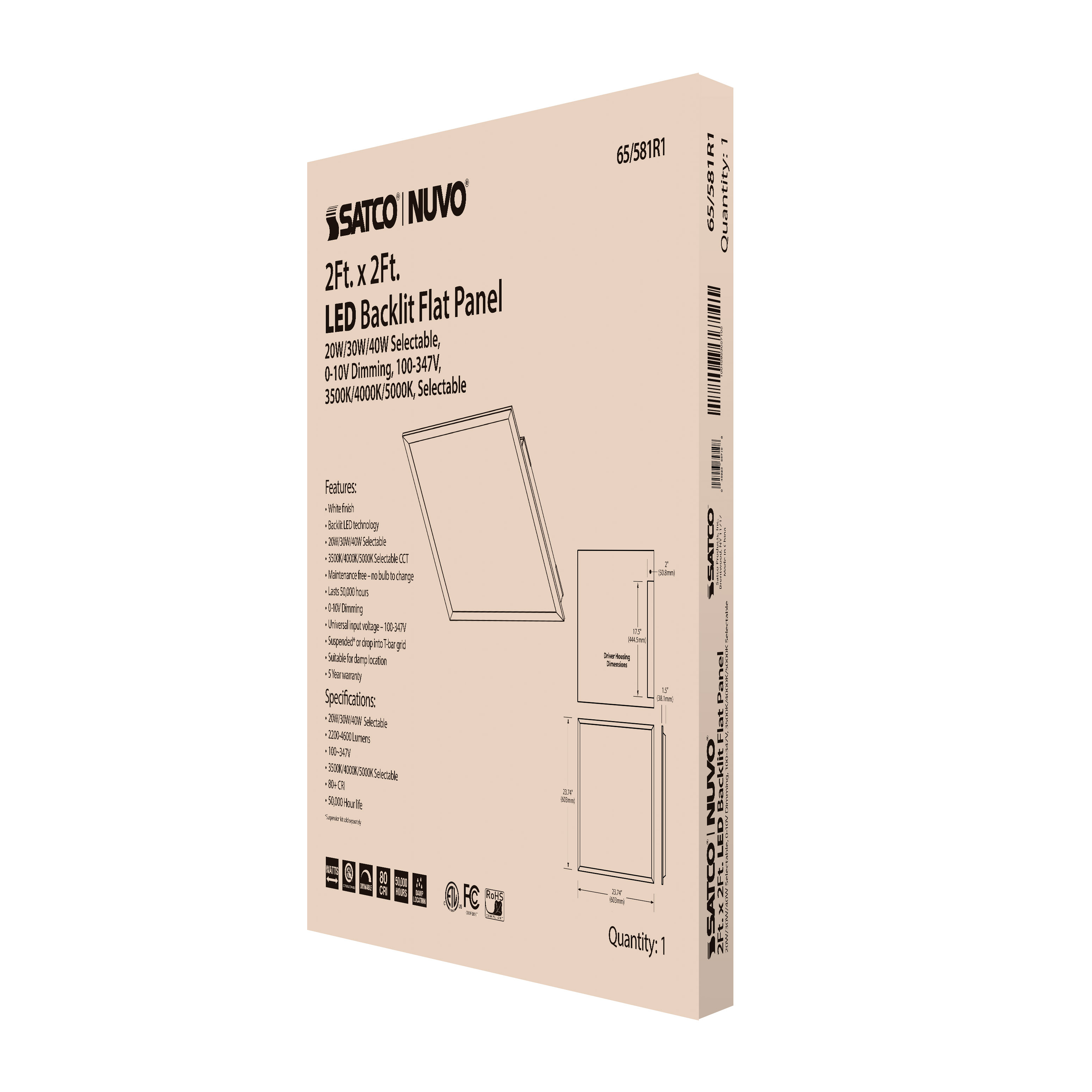 2X2 LED BACKLIT FLAT PANEL - 65-581R1