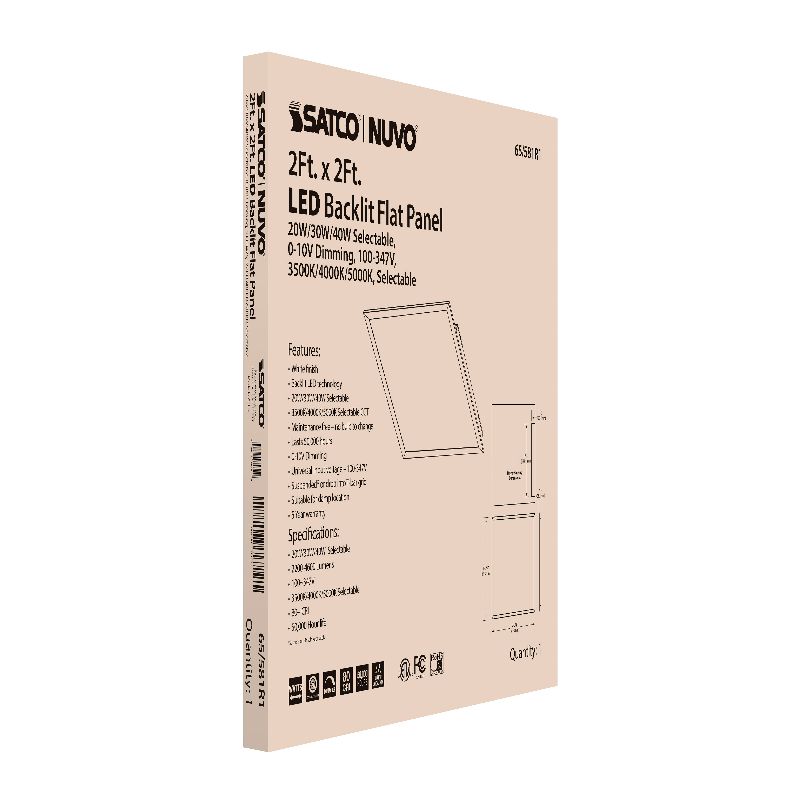 2X2 LED BACKLIT FLAT PANEL - 65-581R1