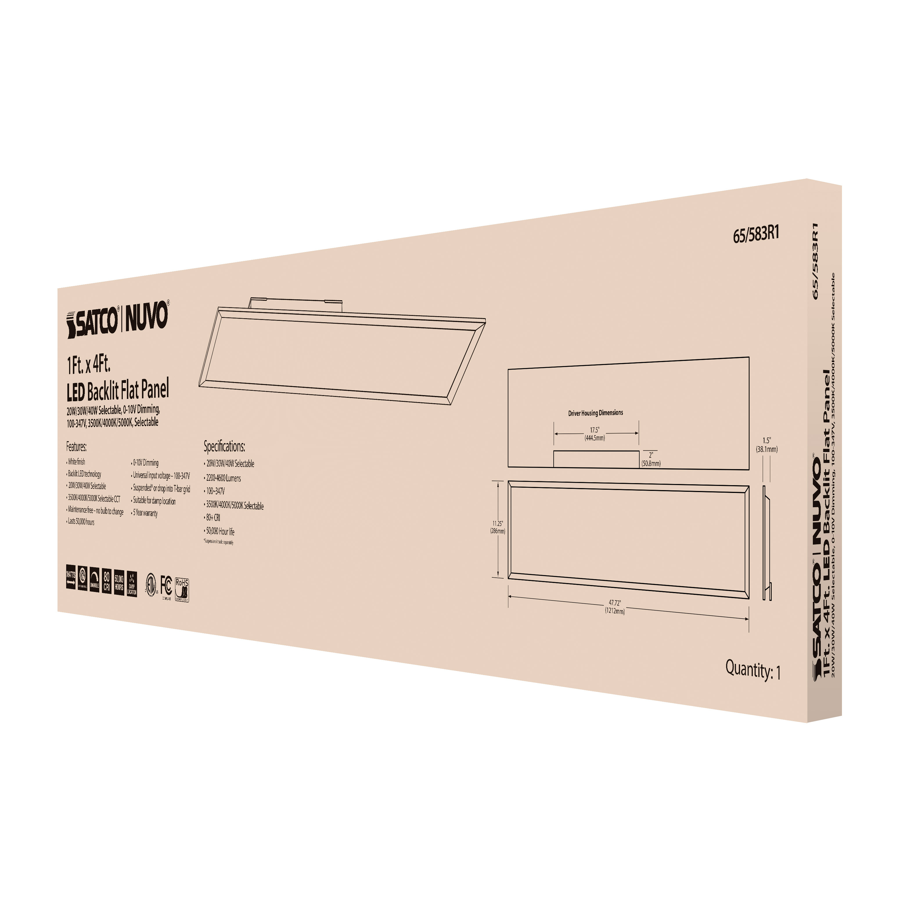 1X4 LED BACKLIT FLAT PANEL - 65-583R1