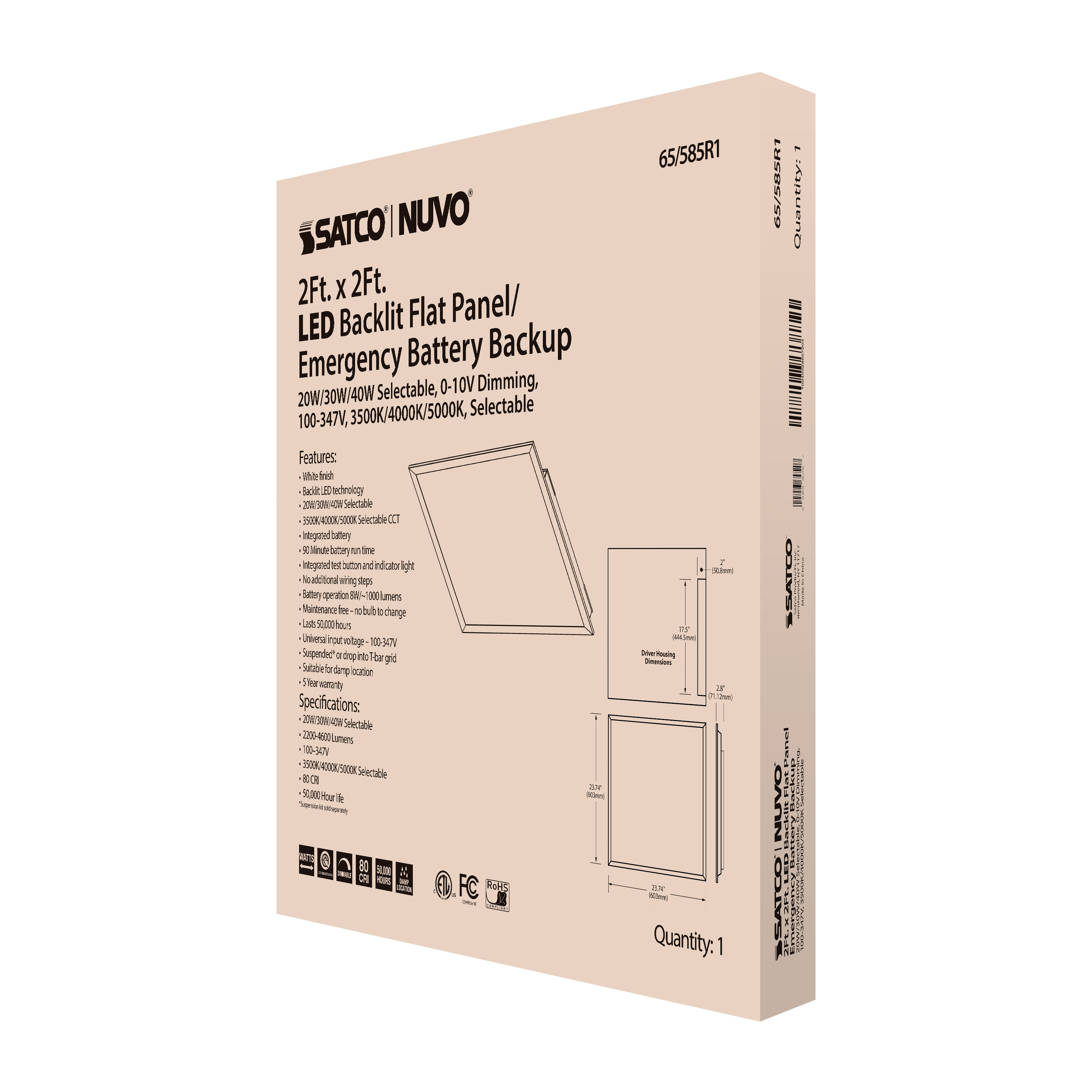 2X2 LED EM BACKLIT FLAT PANEL - 65-585R1