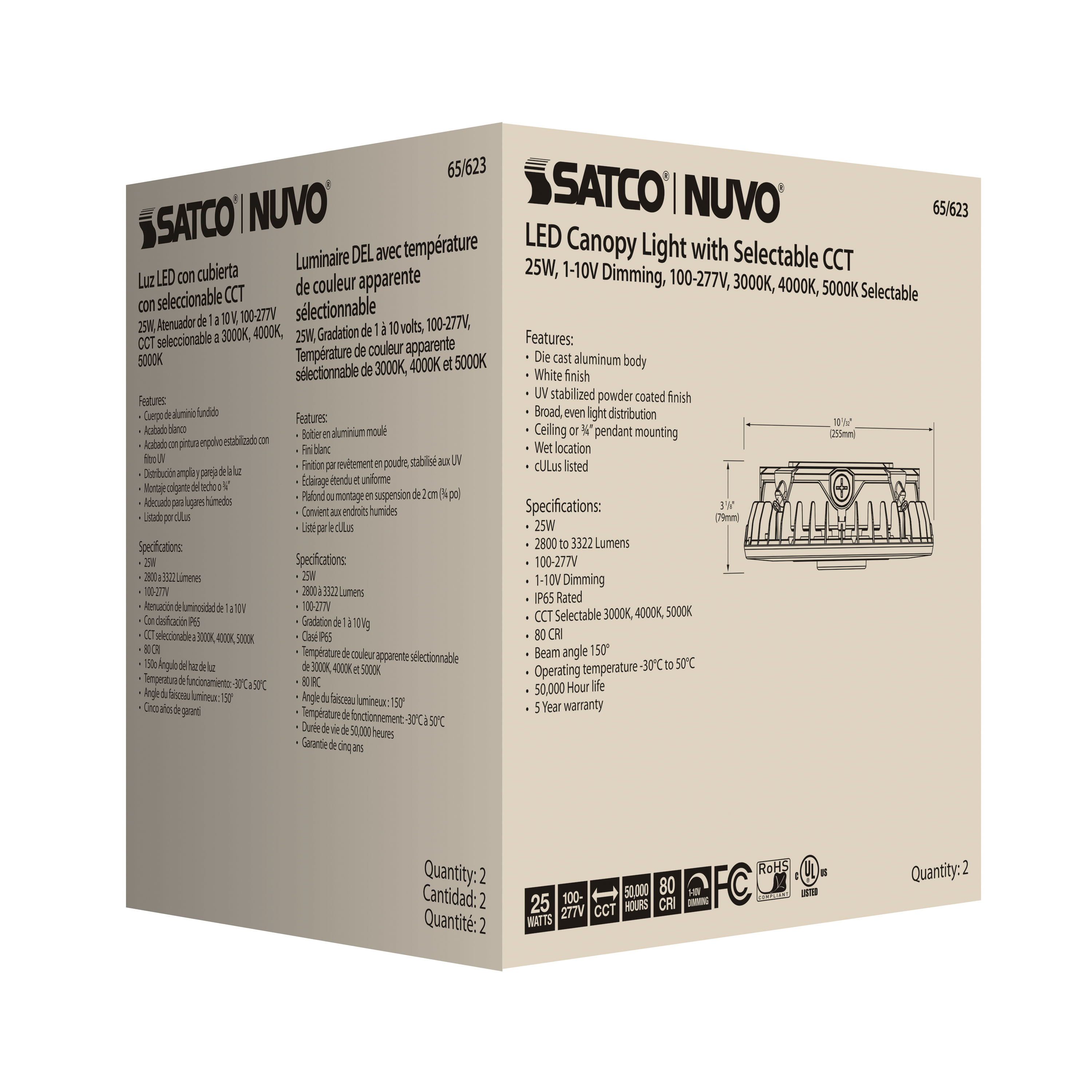 25W LED CANOPY LIGHT - 65-623