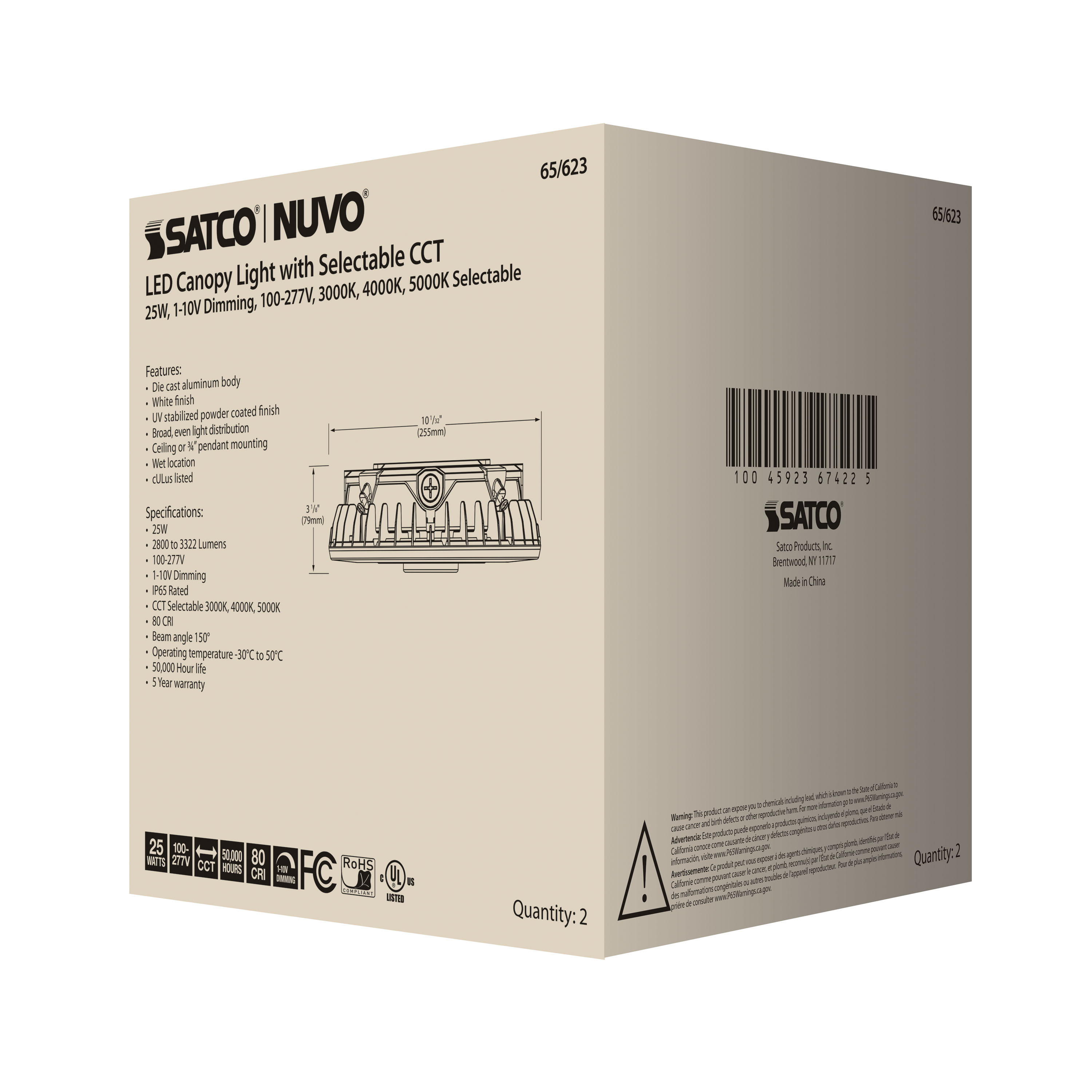 25W LED CANOPY LIGHT - 65-623