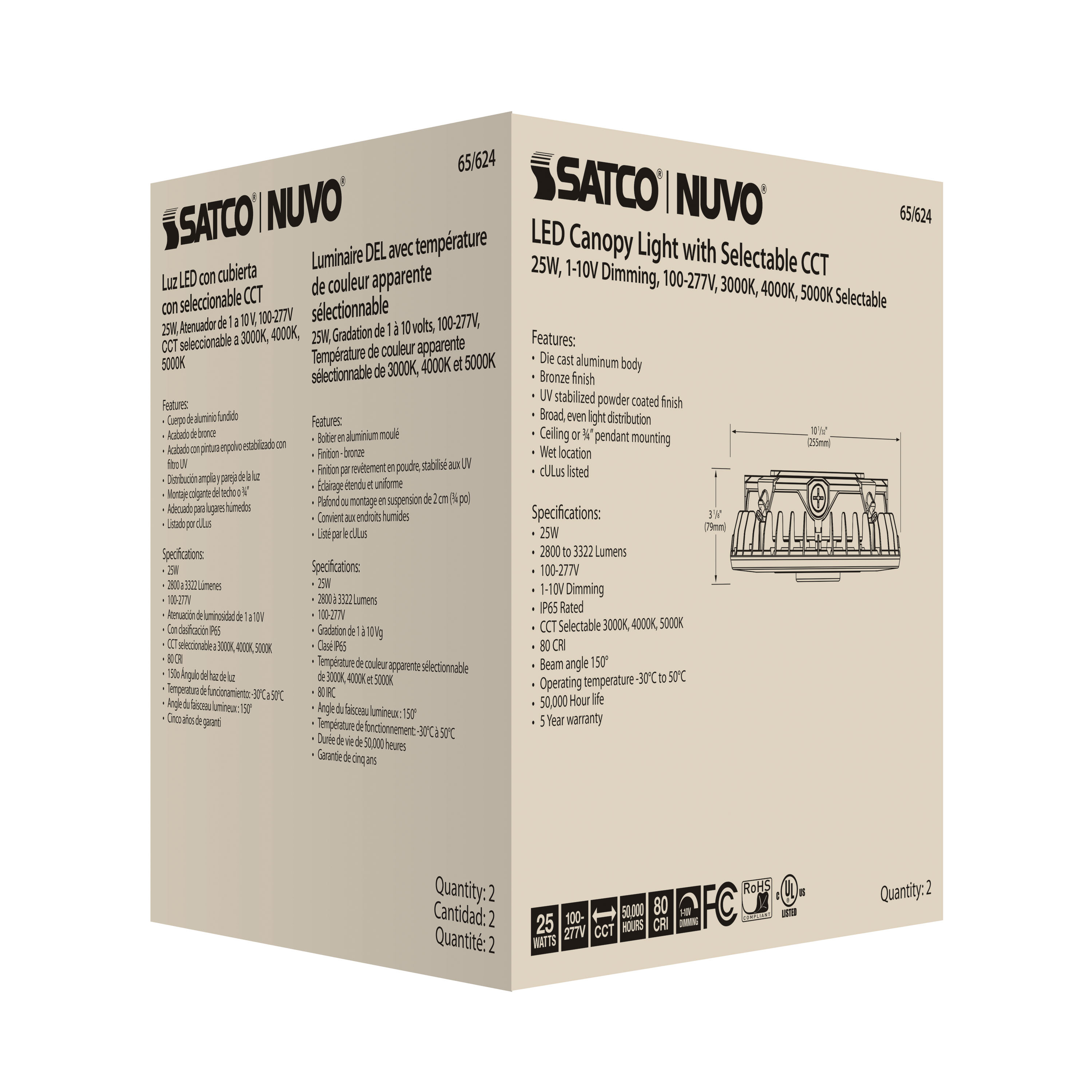 25W LED CANOPY LIGHT - 65-624