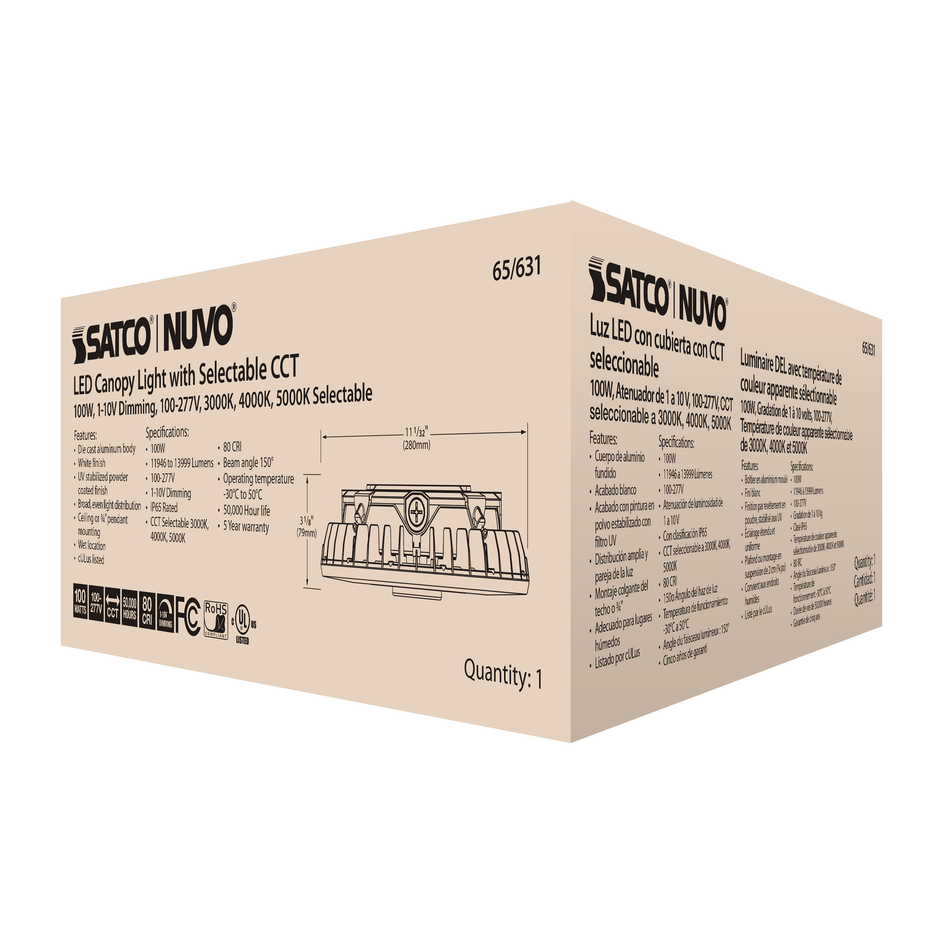 100W LED CANOPY LIGHT - 65-631