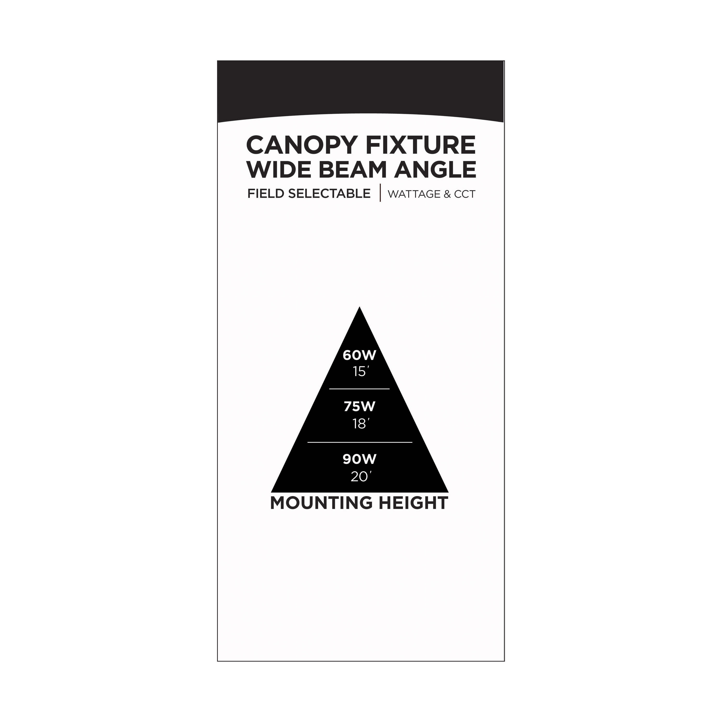 LED WIDE BEAM ANGLE CANOPY - 65-635