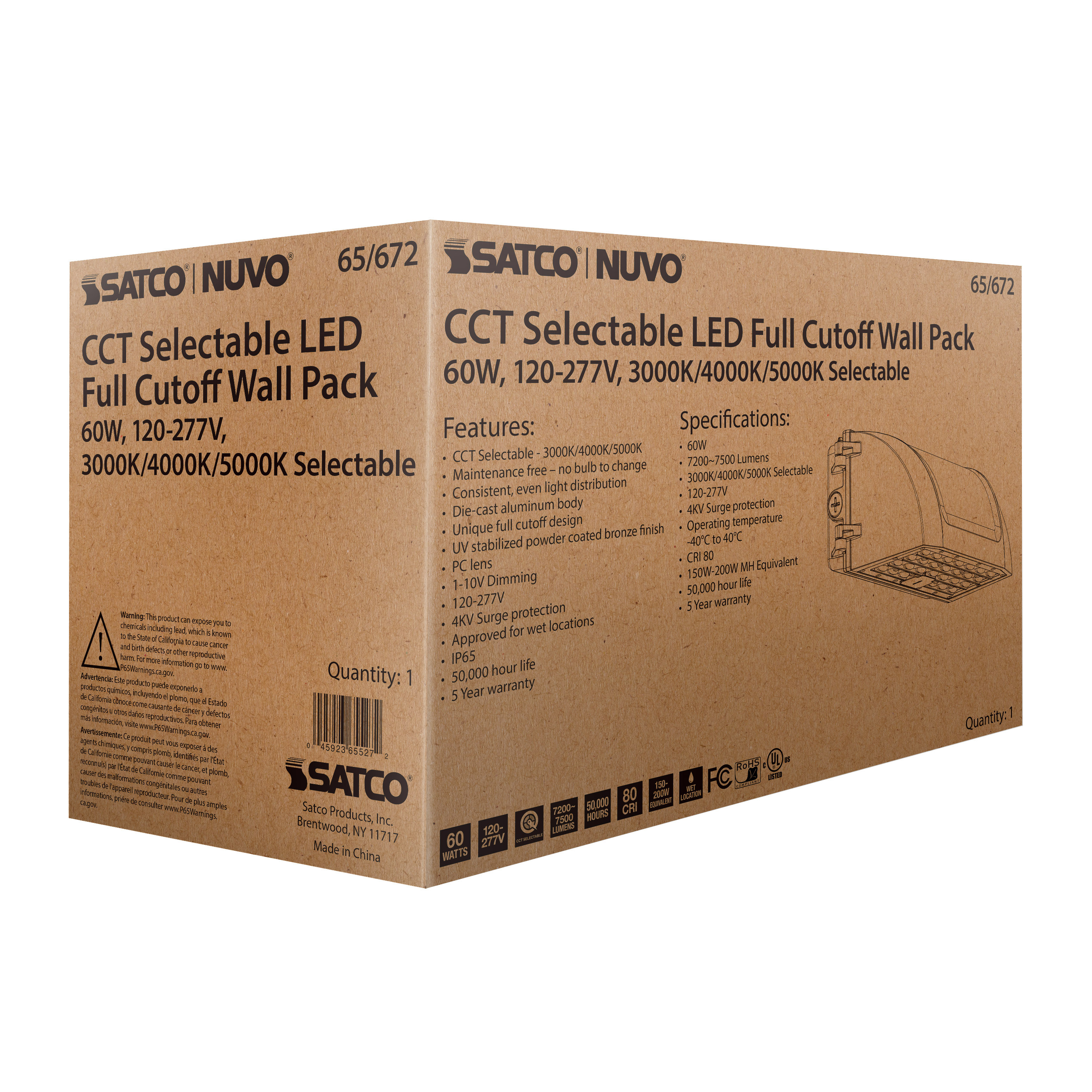 60W FULL CUTOFF WALL PACK - 65-672