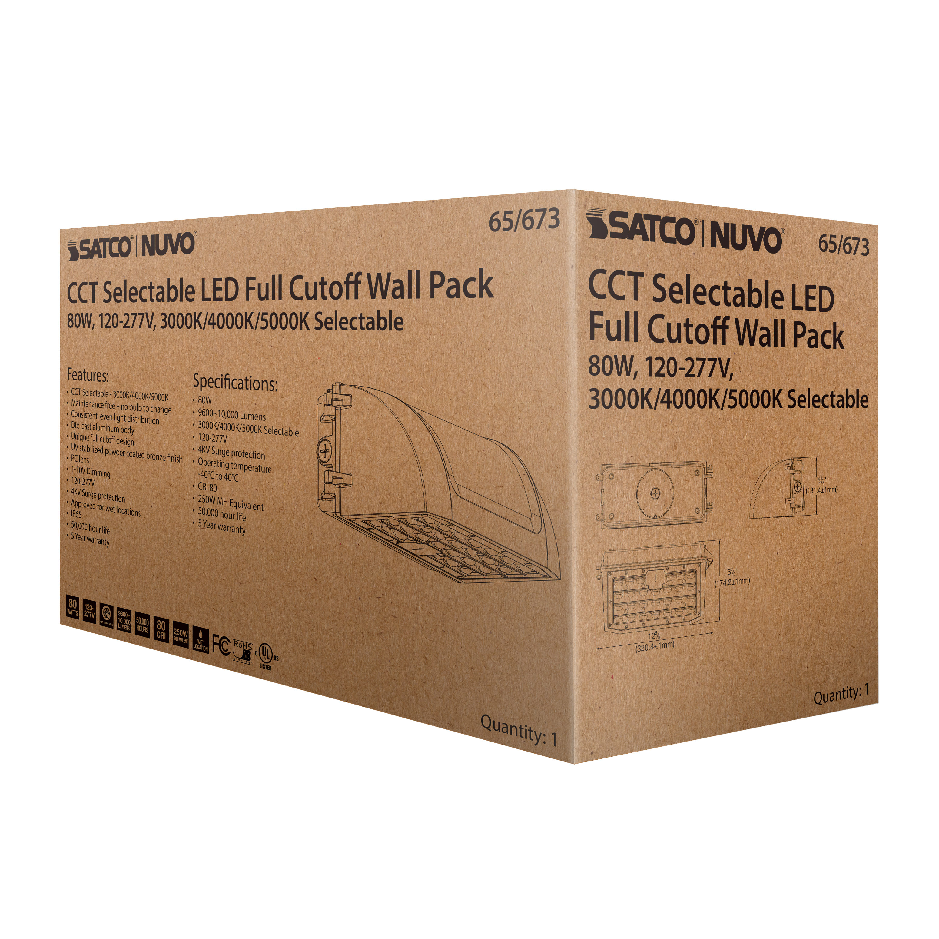 80W FULL CUTOFF WALL PACK - 65-673