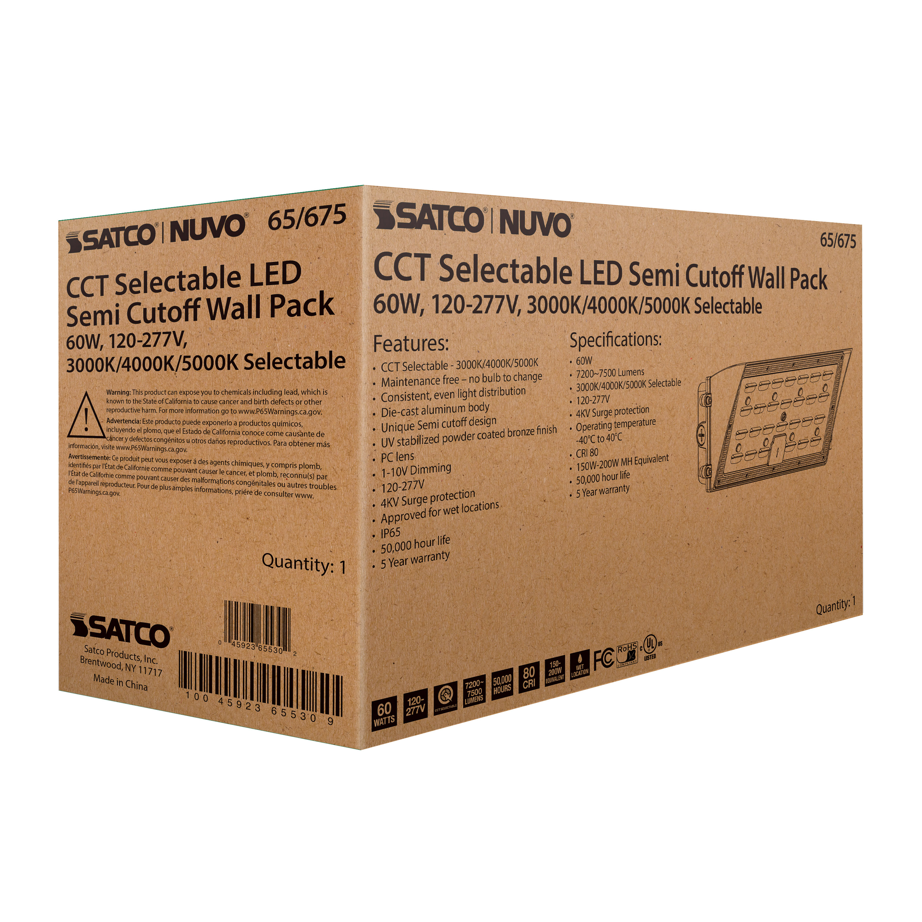 60W SEMI CUTOFF WALL PACK - 65-675