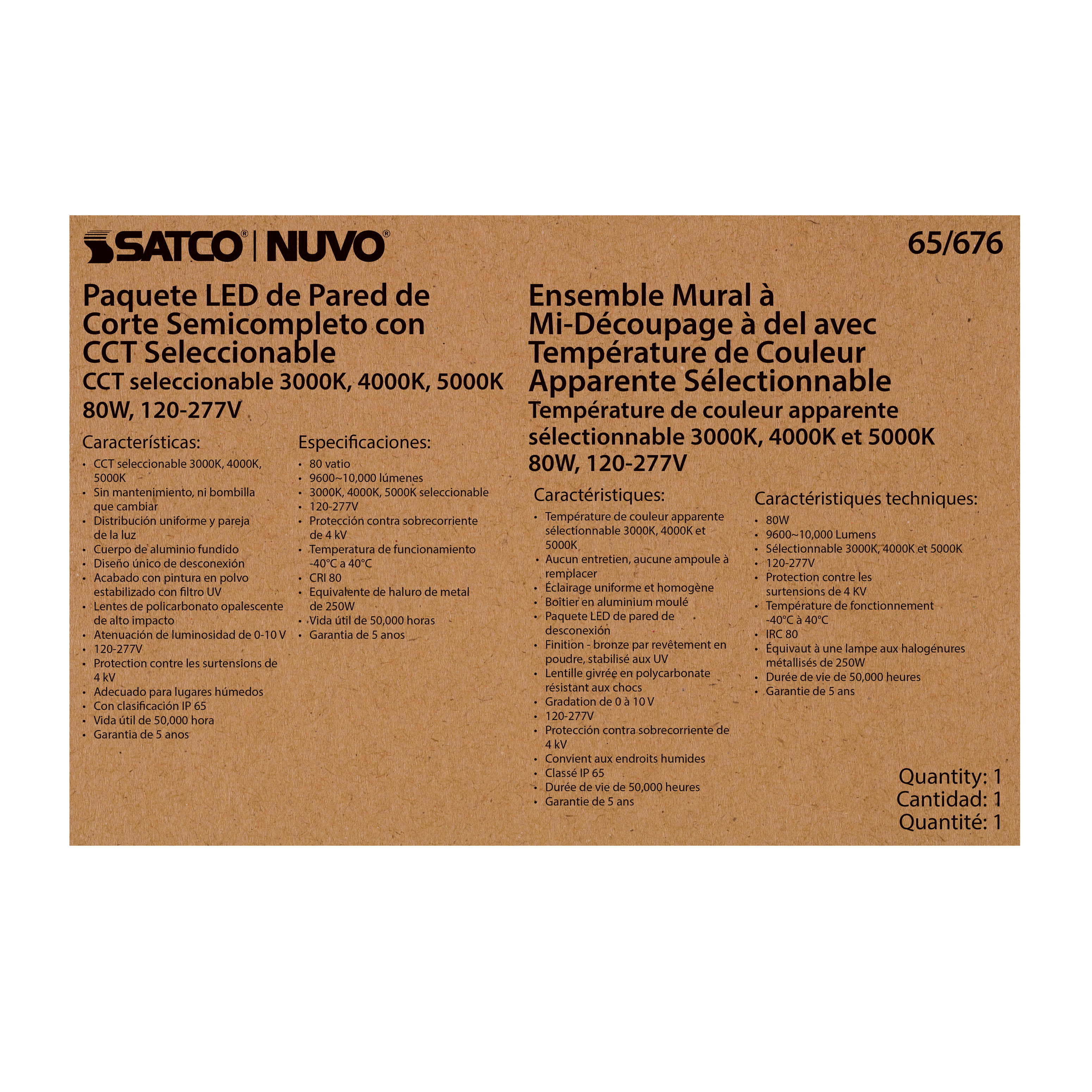 80W SEMI CUTOFF WALL PACK - 65-676