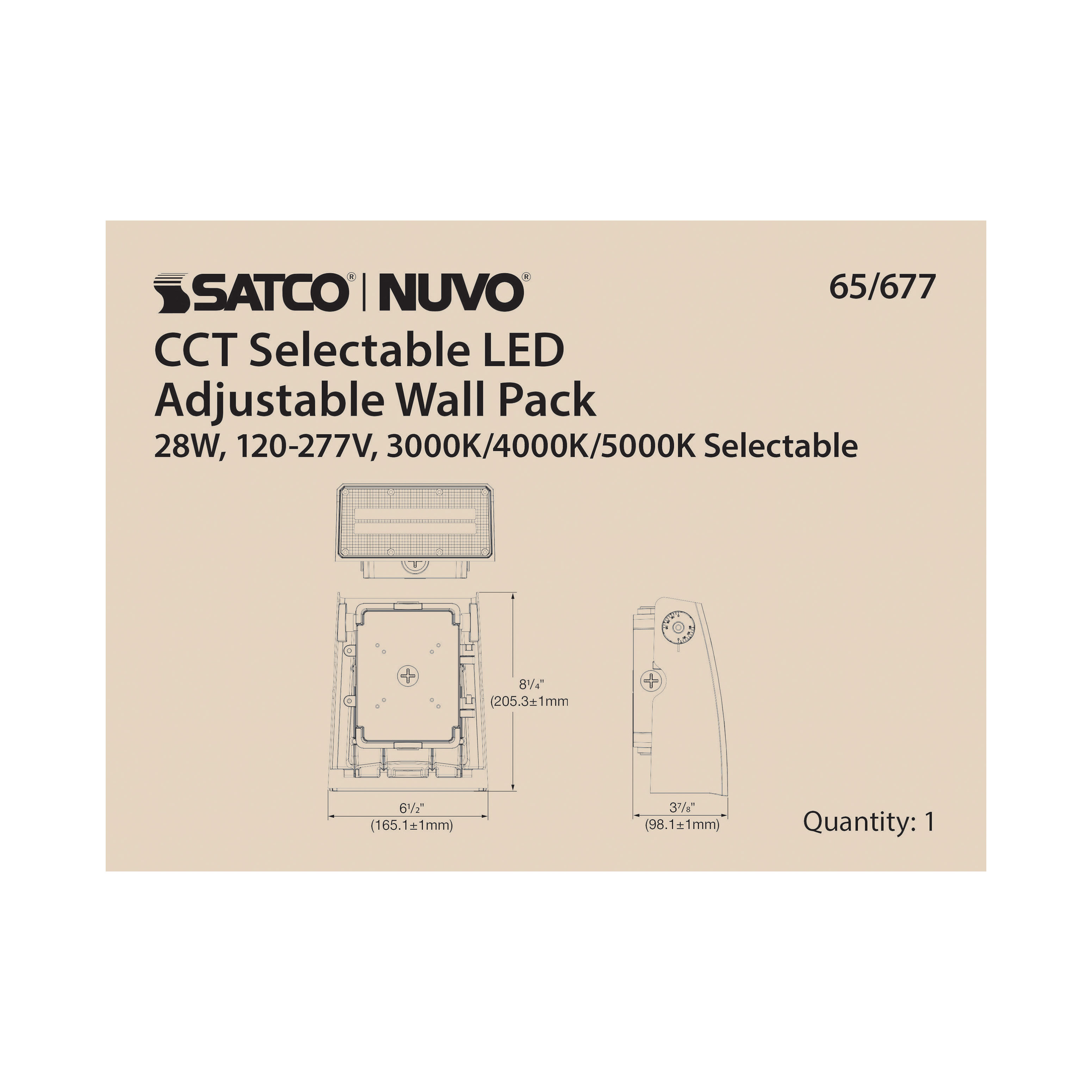 28W ADJUSTABLE WALL PACK - 65-677