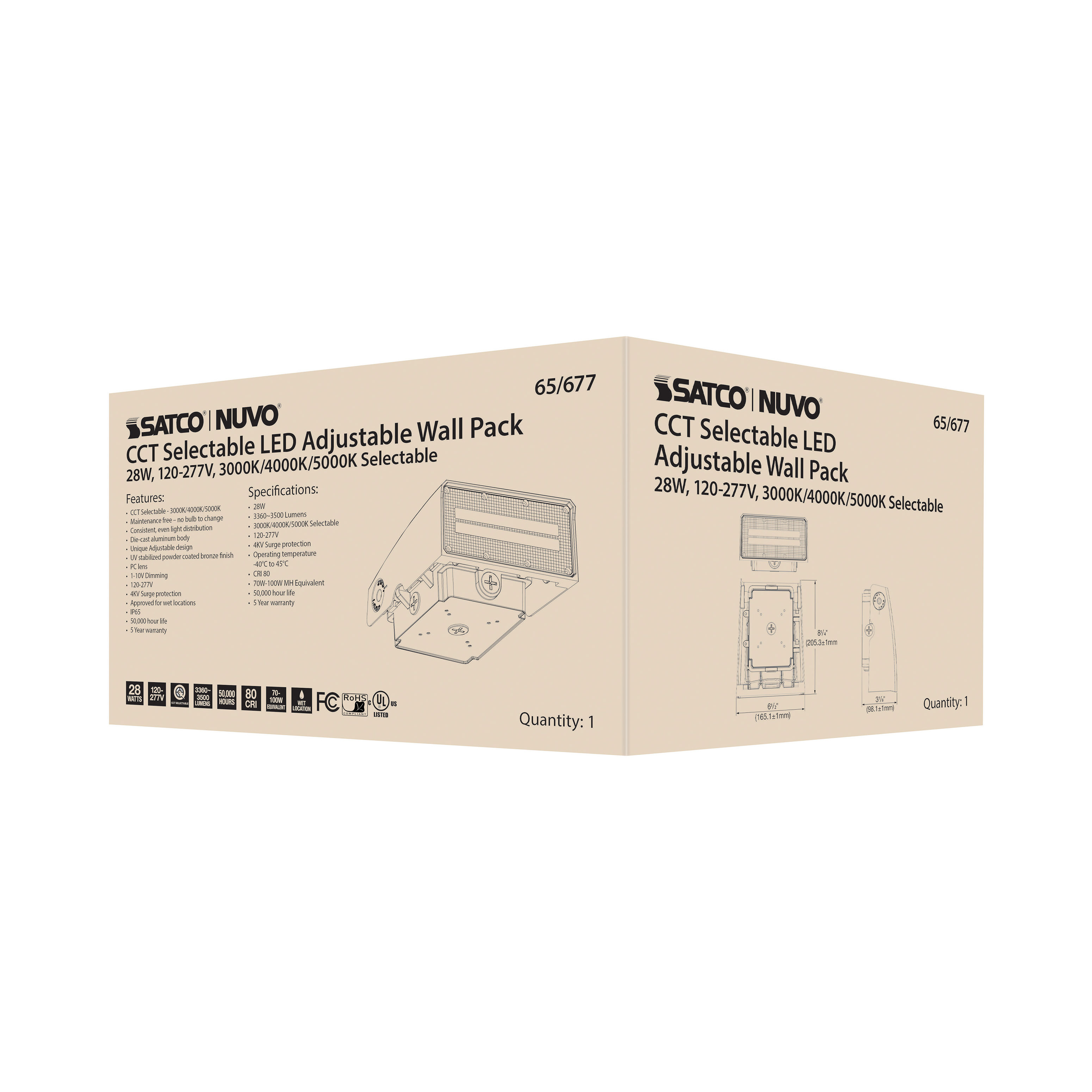 28W ADJUSTABLE WALL PACK - 65-677