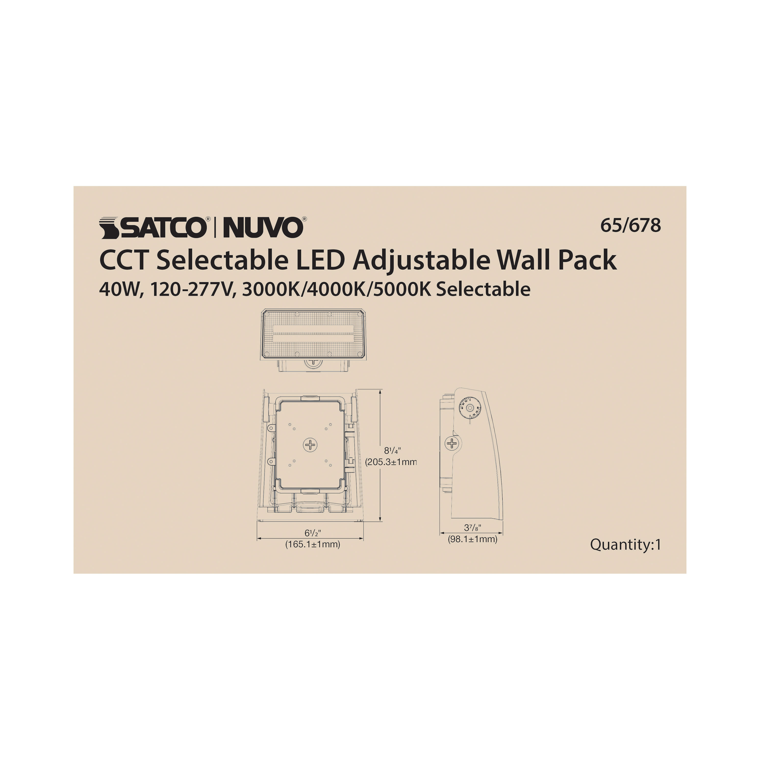 40W ADJUSTABLE WALL PACK - 65-678