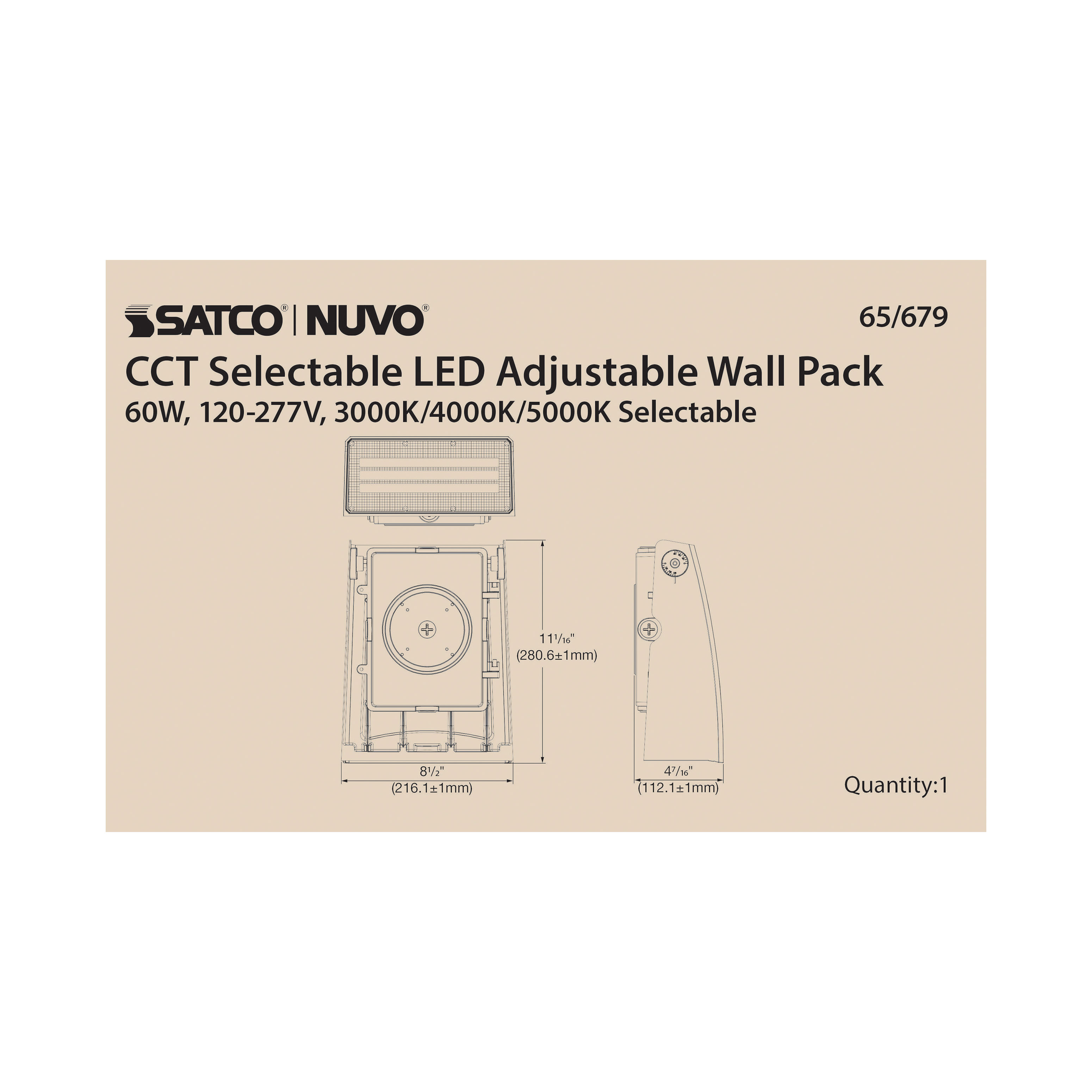 60W ADJUSTABLE WALL PACK - 65-679