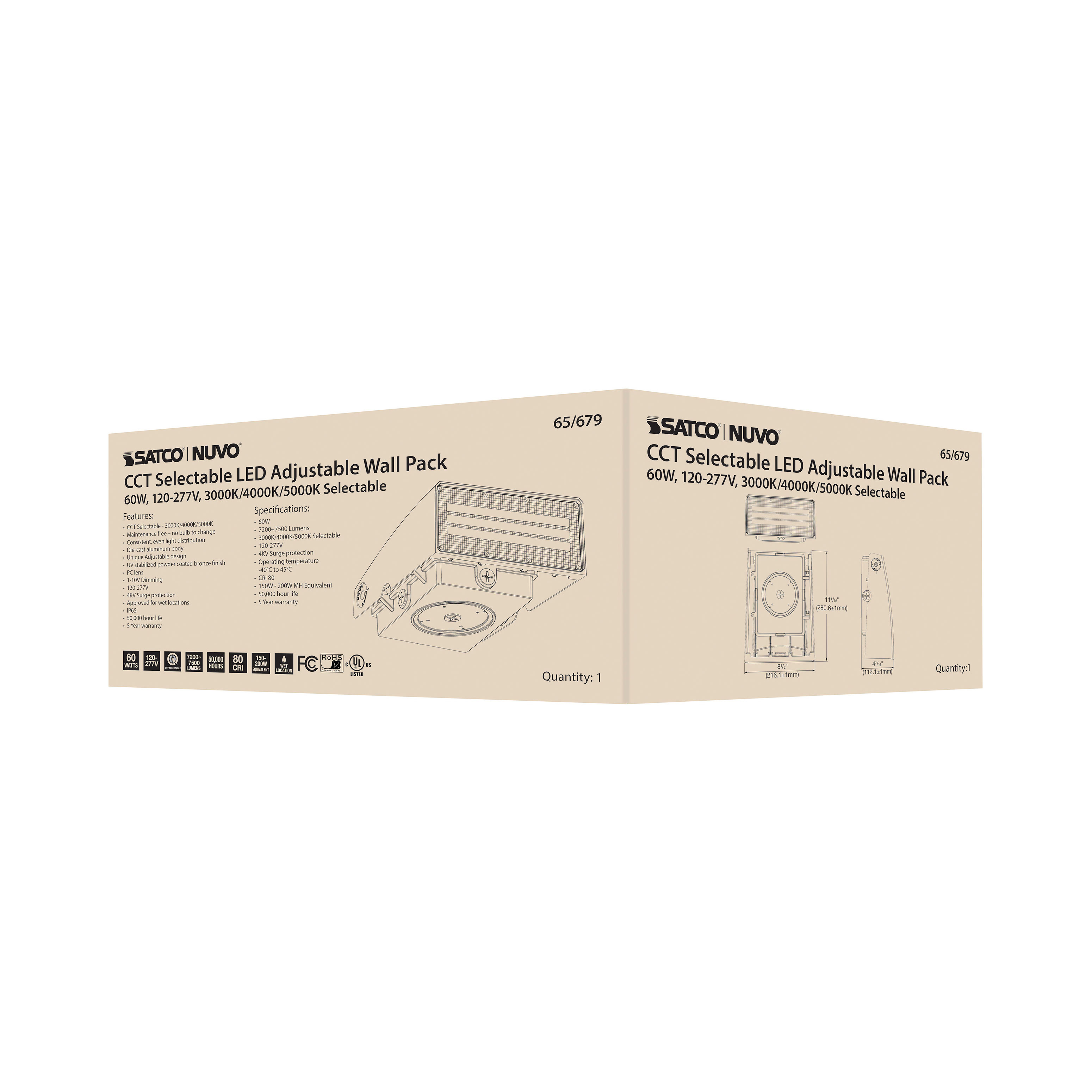 60W ADJUSTABLE WALL PACK - 65-679