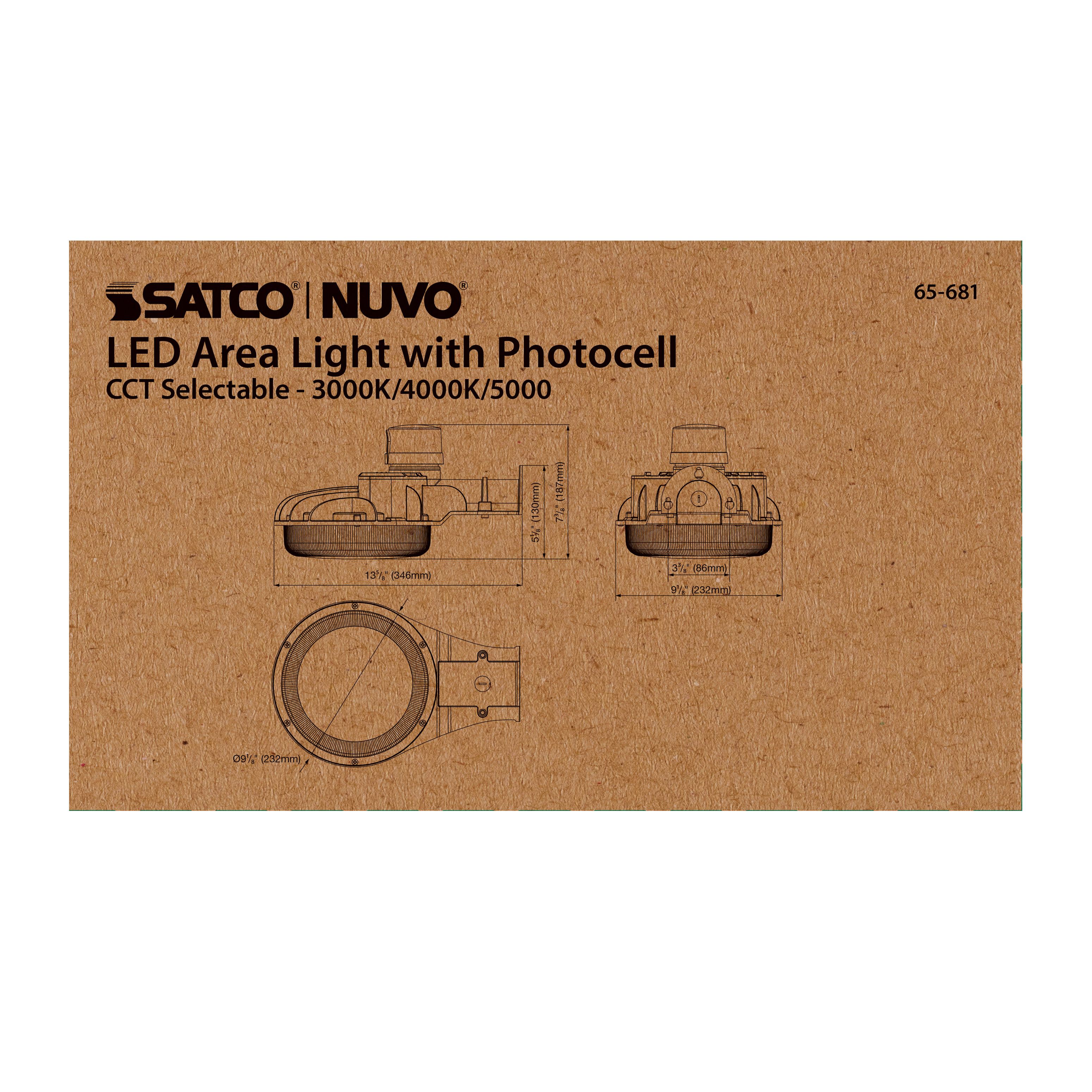 29W LED AREA LIGHT W/PHOTOCELL - 65-681