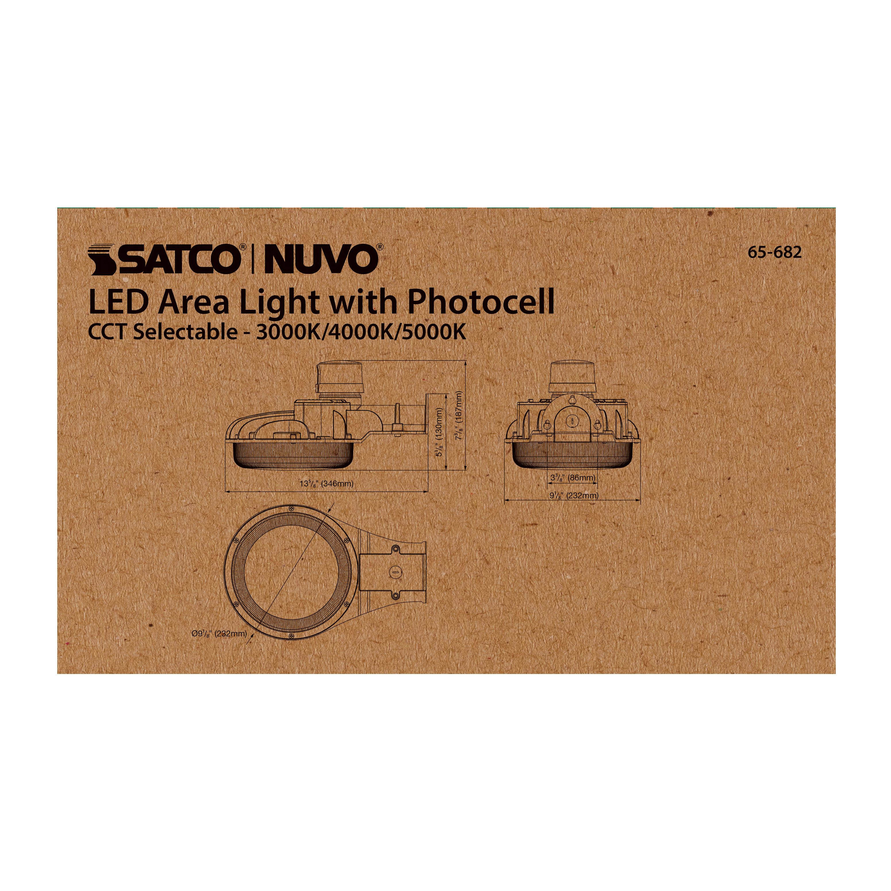 40W LED AREA LIGHT W/PHOTOCELL - 65-682