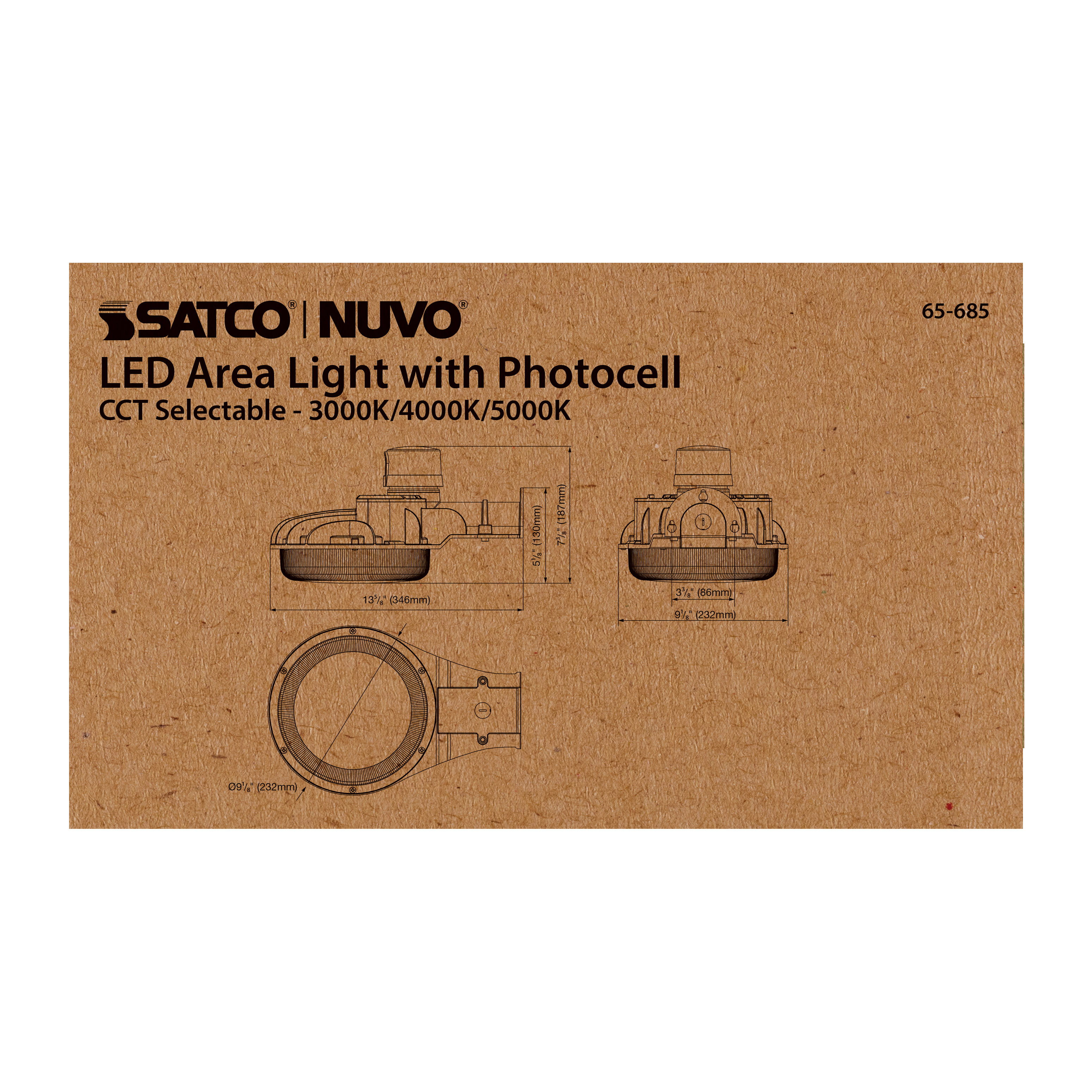 65-685 40W LED AREA LIGHT W/PHOTOCELL