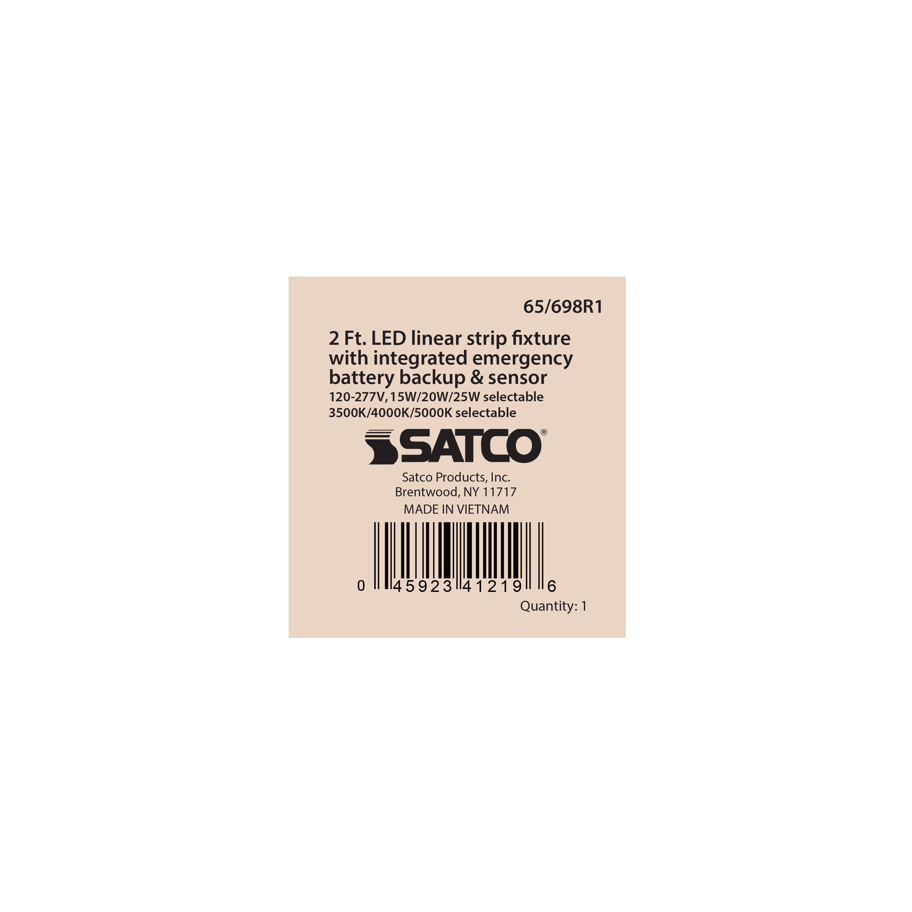 2' LINEAR STRIP W/ EM & SENSOR - 65-698R1