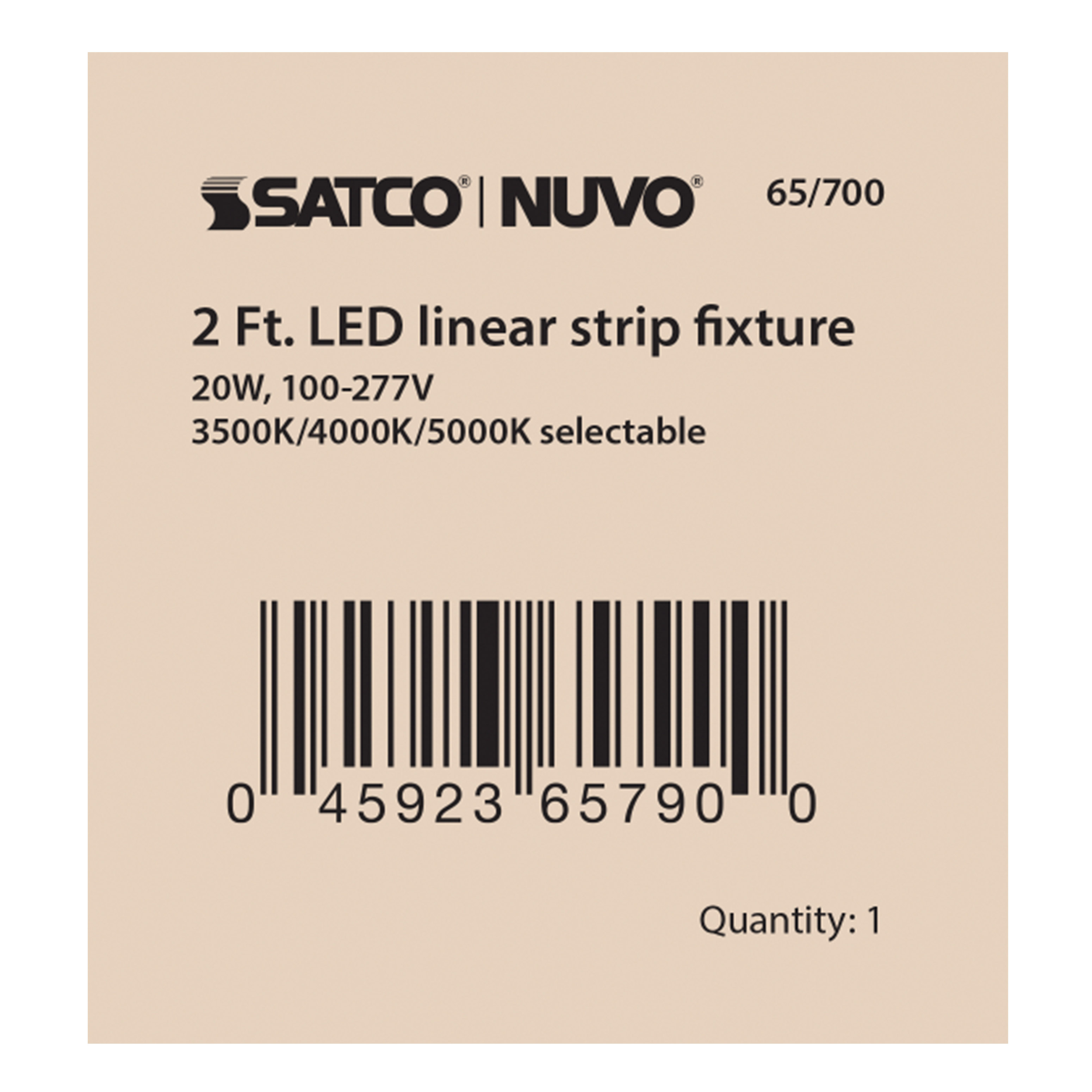 2' LINEAR STRIP WHITE FINISH - 65-700