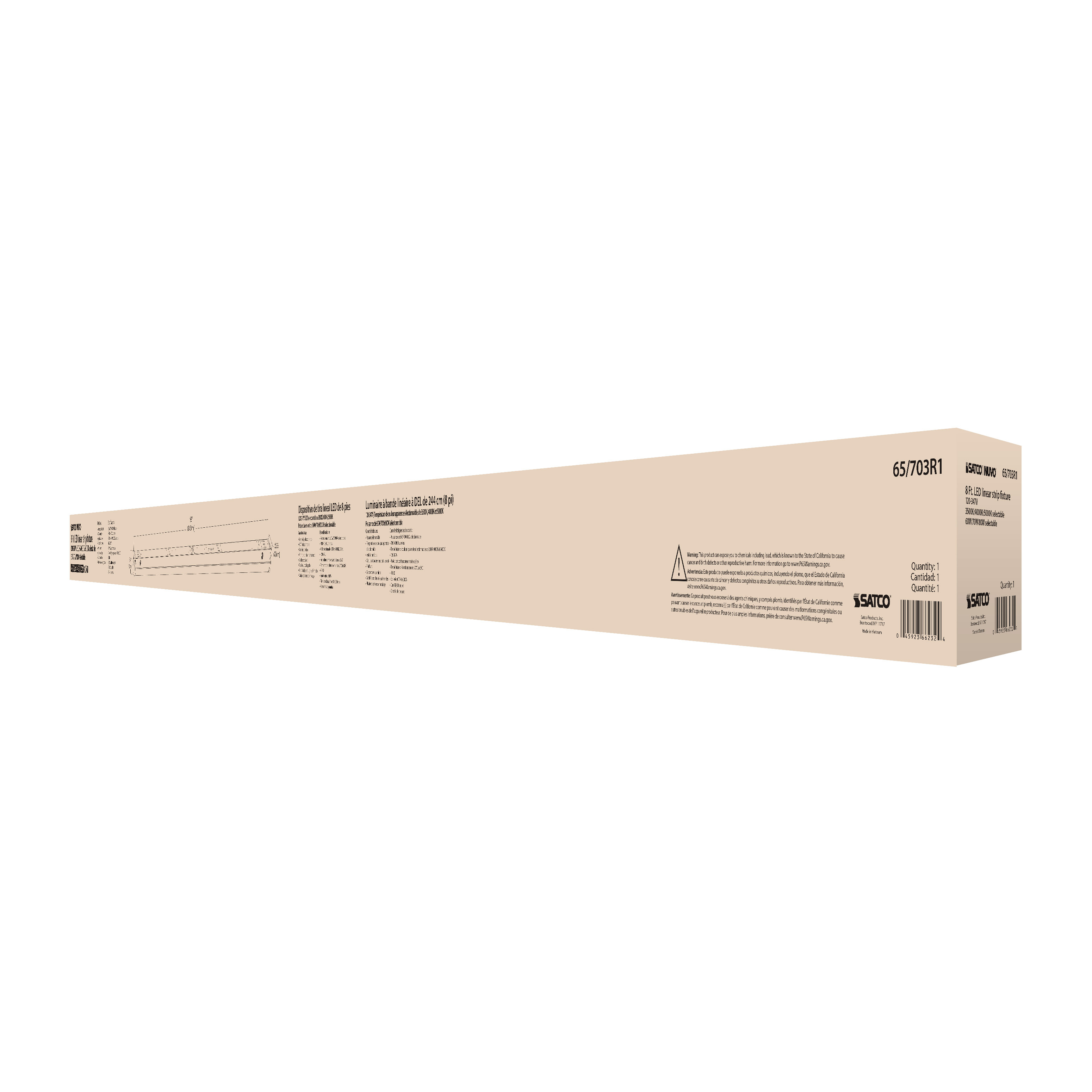 8' LINEAR STRIP WHITE FINISH - 65-703R1