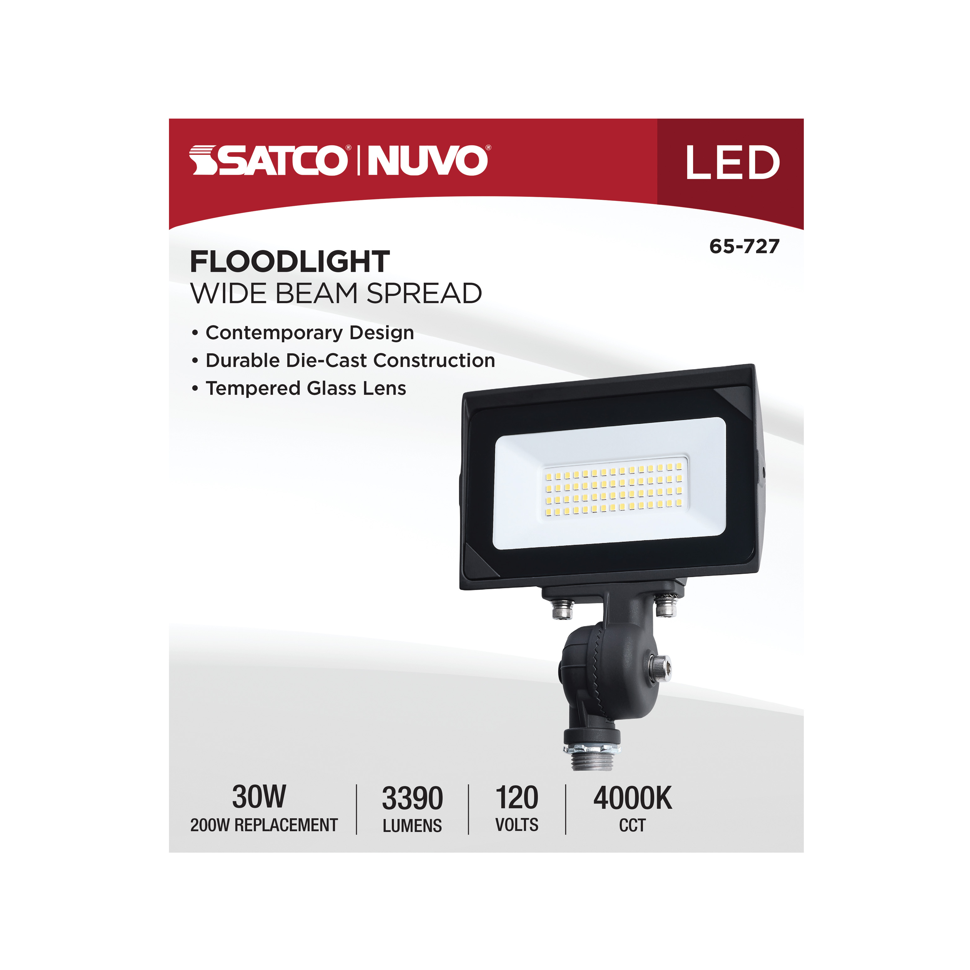 LED DOB FLOOD 30W 4000K 120V - 65-727