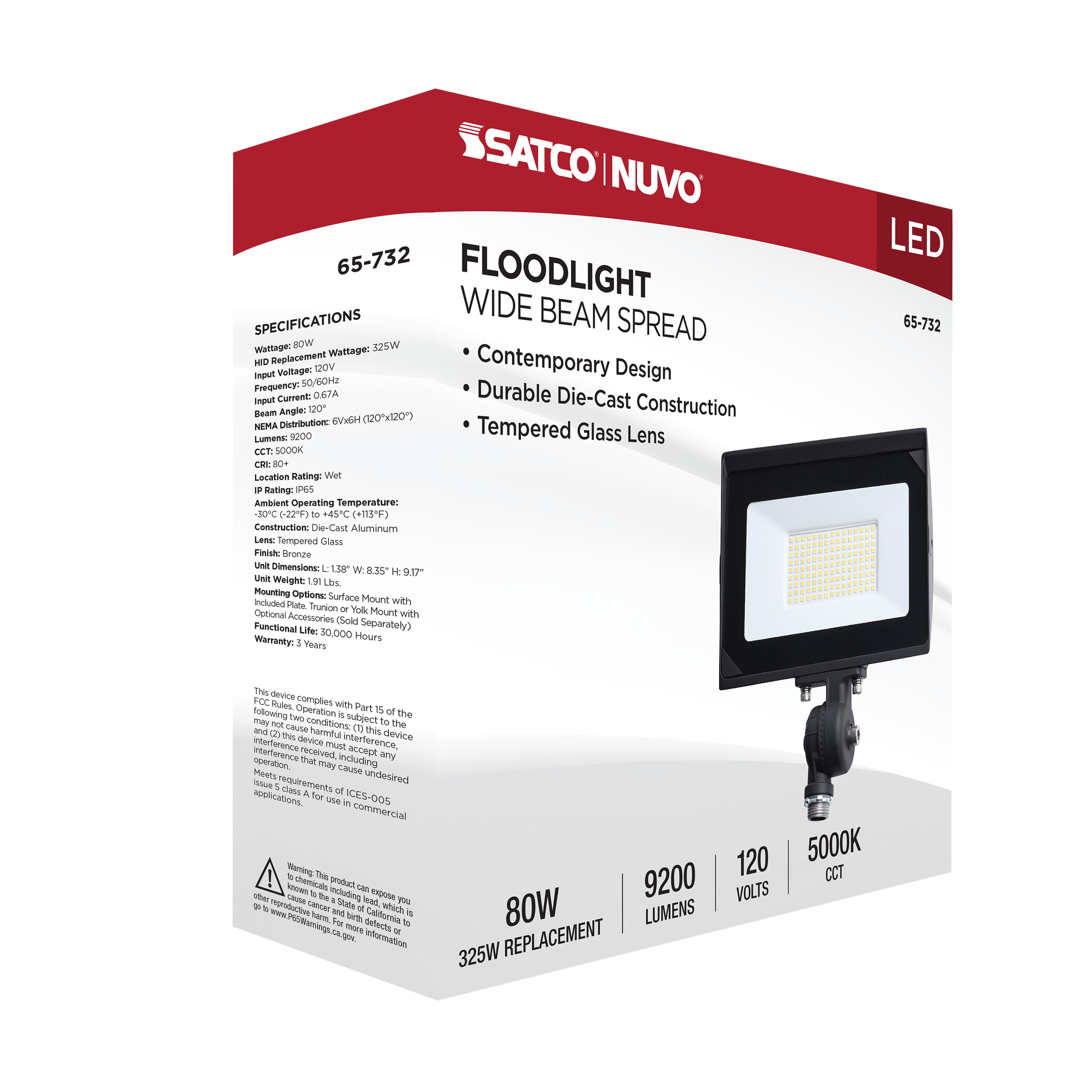 DOBFL80W/LED/850/BZ/ND120V - 65-732