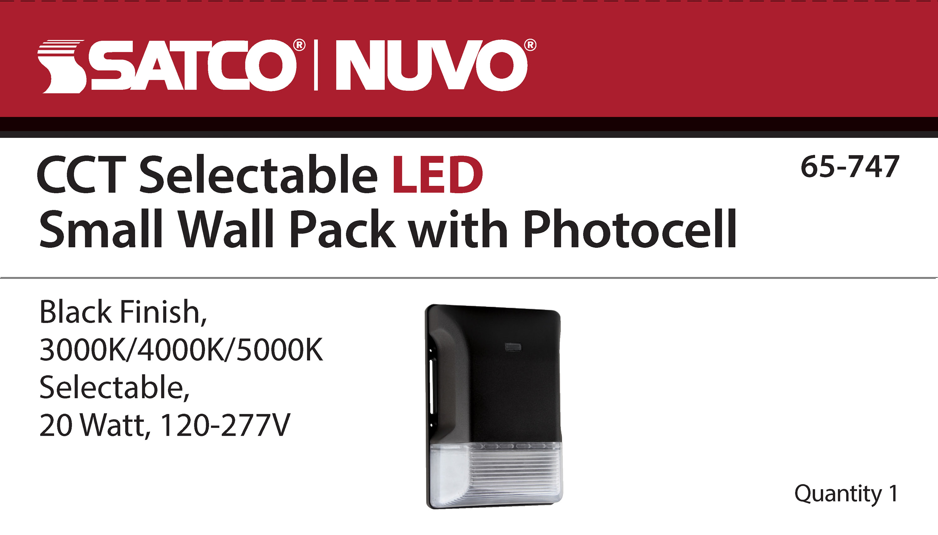 LED SMALL WALL PACK W/PHOTOCEL - 65-747