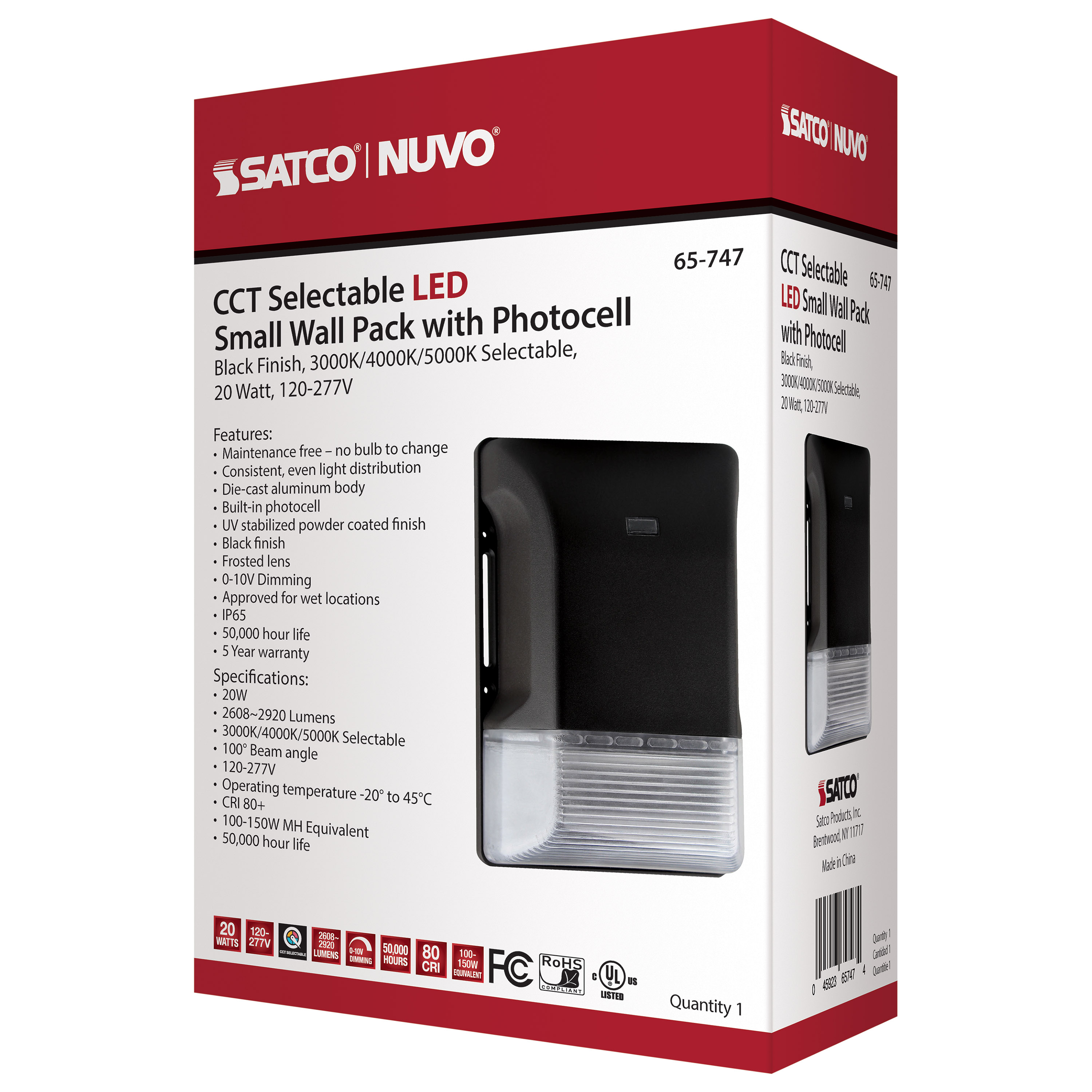 LED SMALL WALL PACK W/PHOTOCEL - 65-747