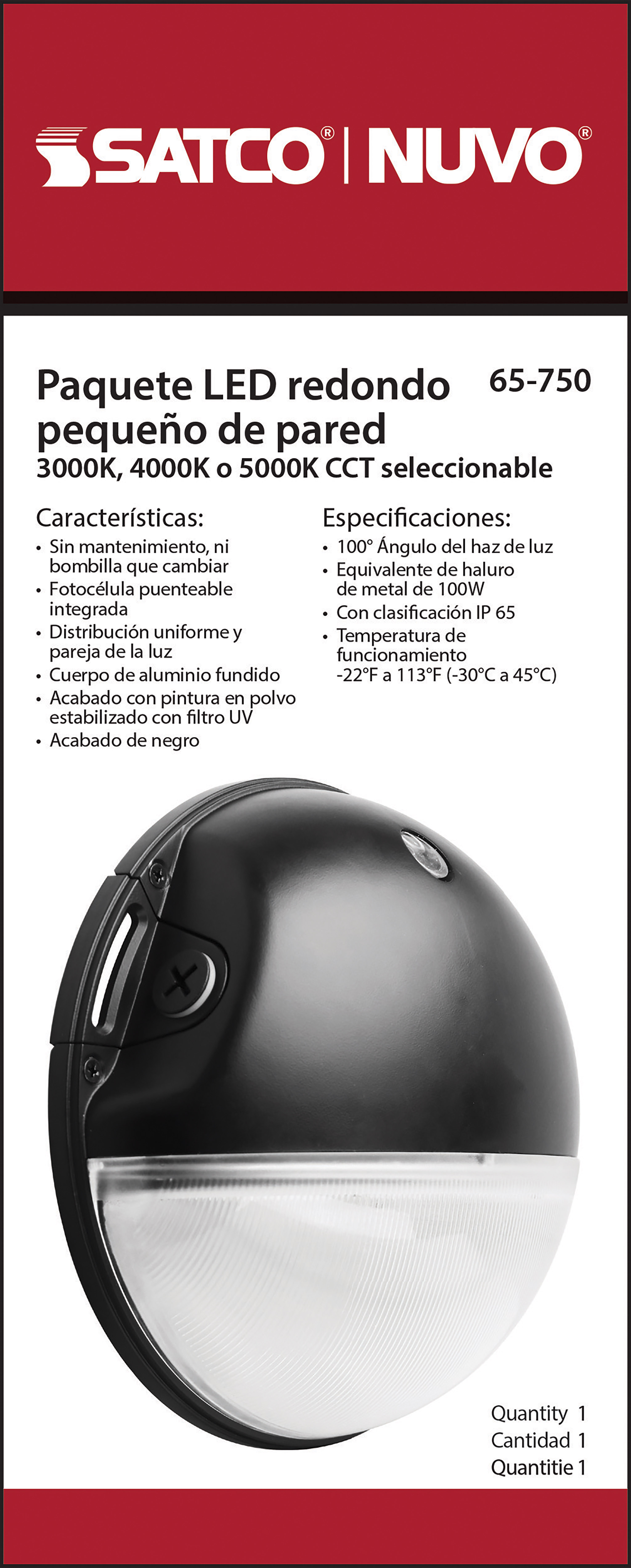 LED SMALL 20W ROUND WALL PACK - 65-750